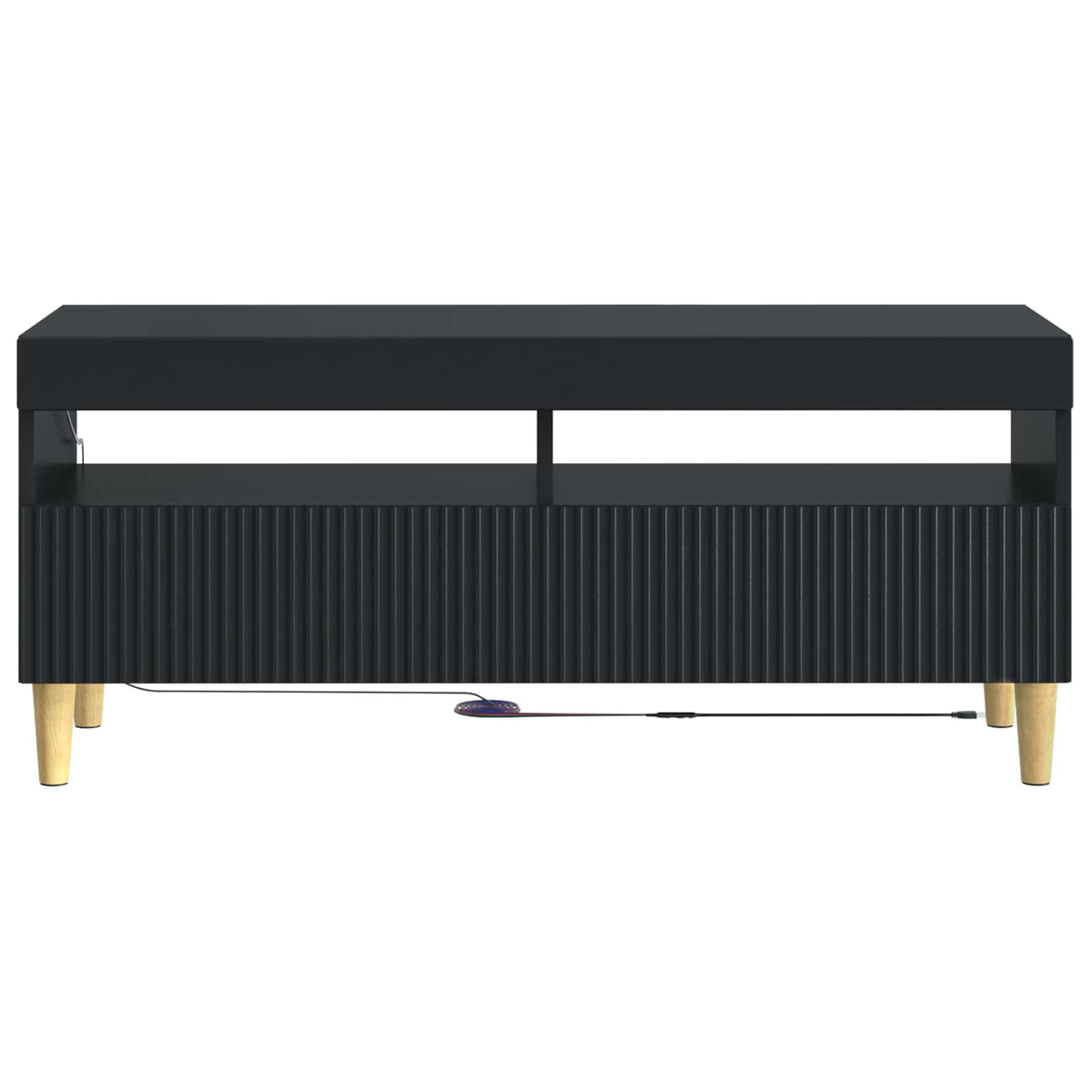 LED-TV-Schrank Schwarz Holzwerkstoff