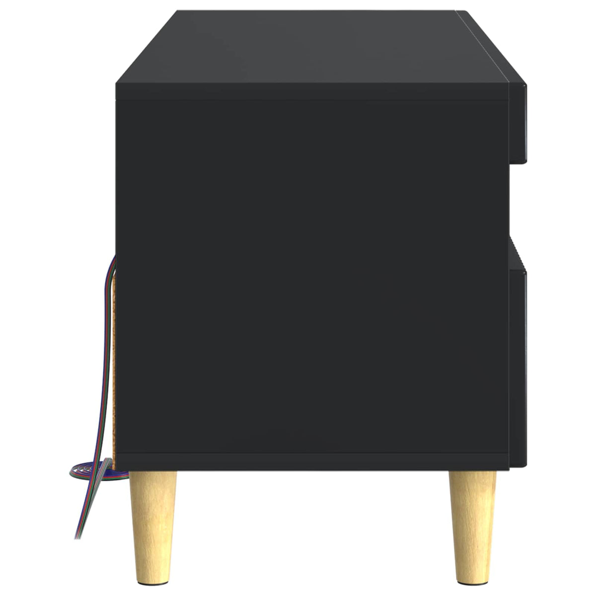 LED-TV-Schrank Schwarz Holzwerkstoff