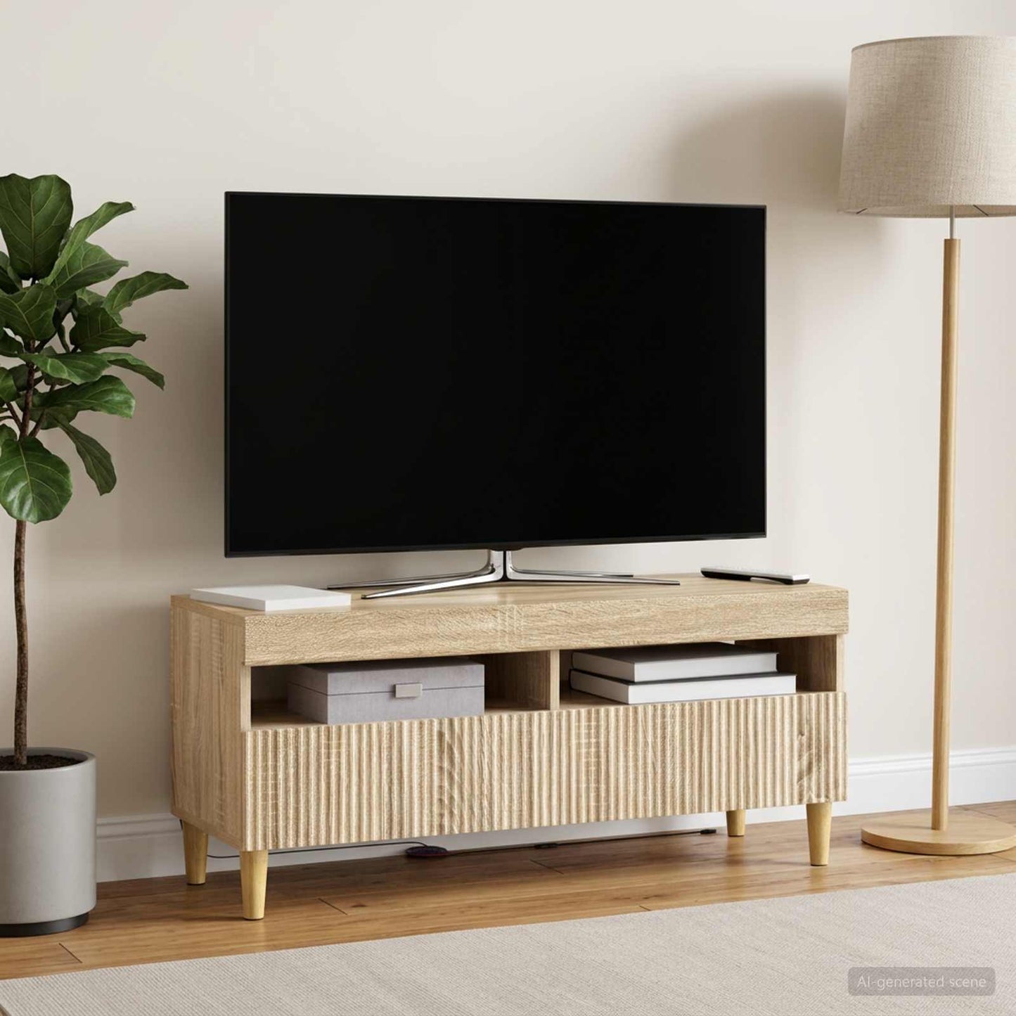 LED-TV-Schrank Sonoma-Eiche Holzwerkstoff