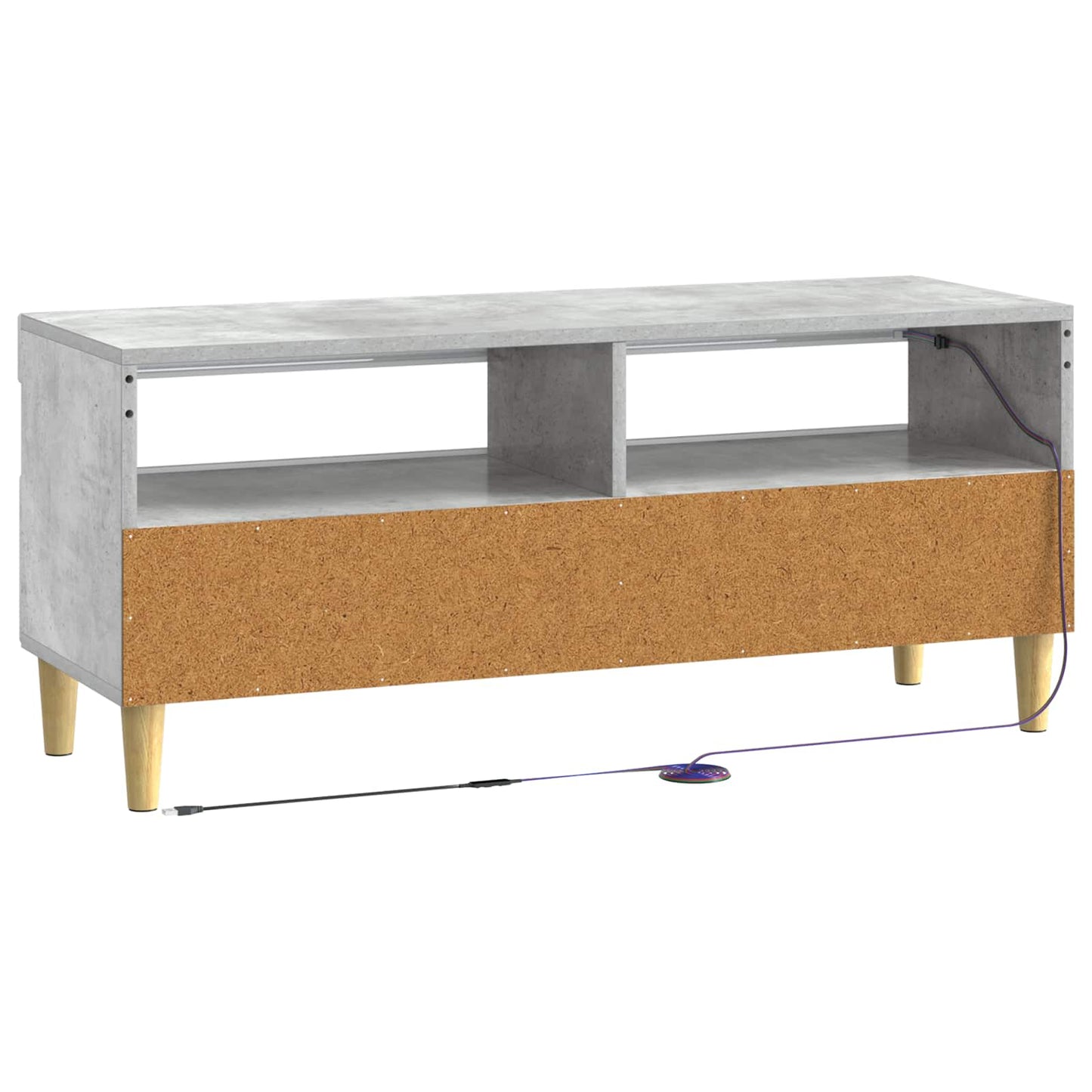LED-TV-Schrank Betongrau Holzwerkstoff