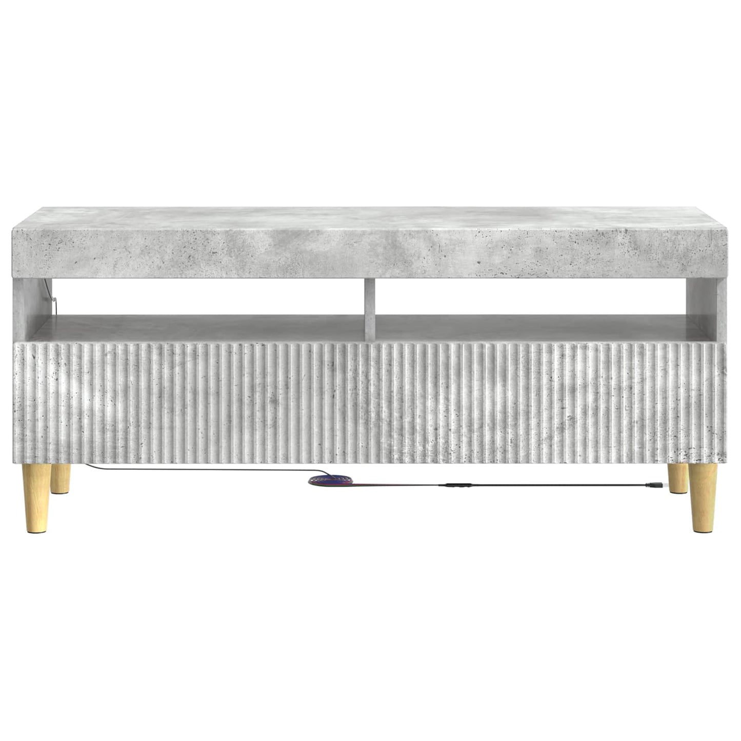 LED-TV-Schrank Betongrau Holzwerkstoff