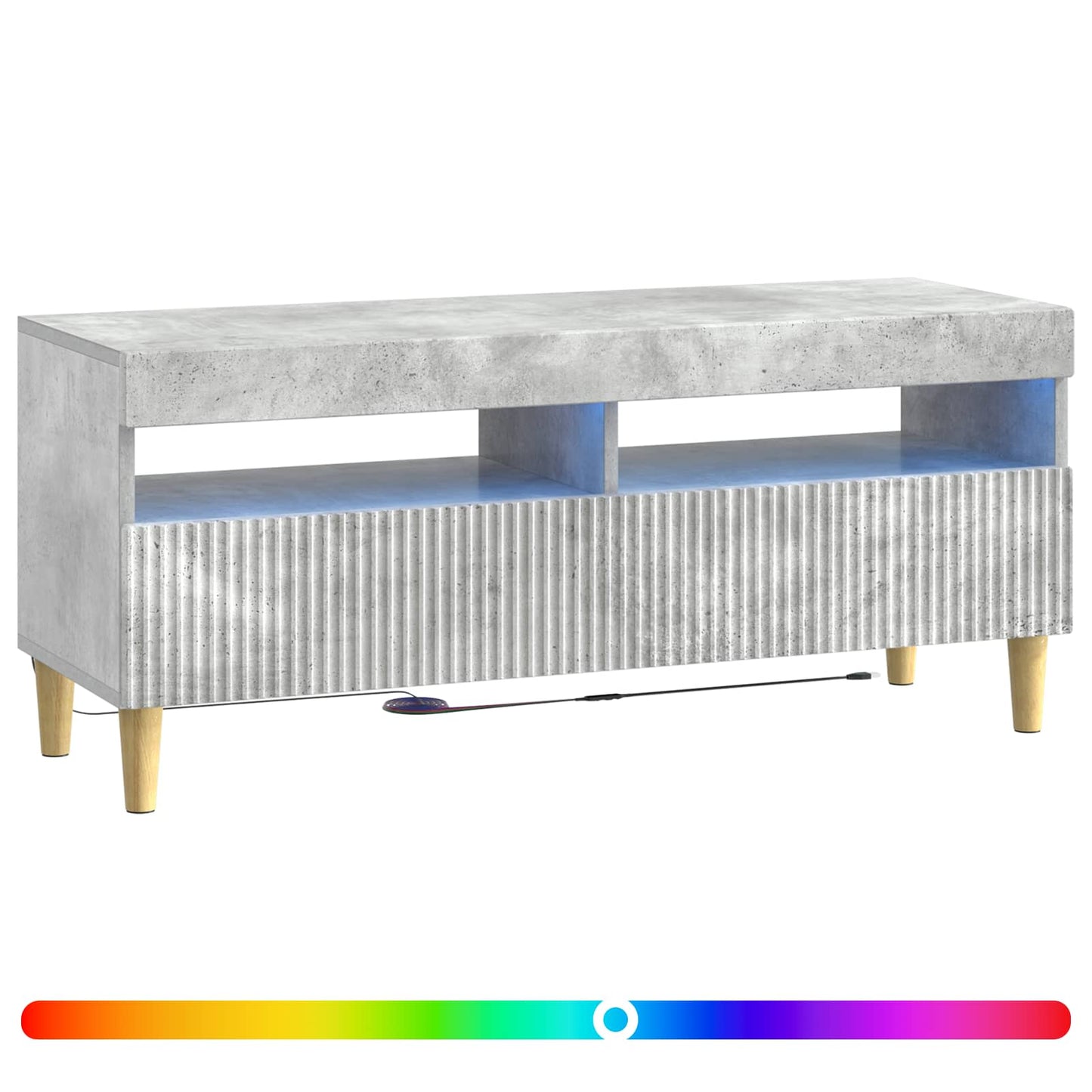 LED-TV-Schrank Betongrau Holzwerkstoff