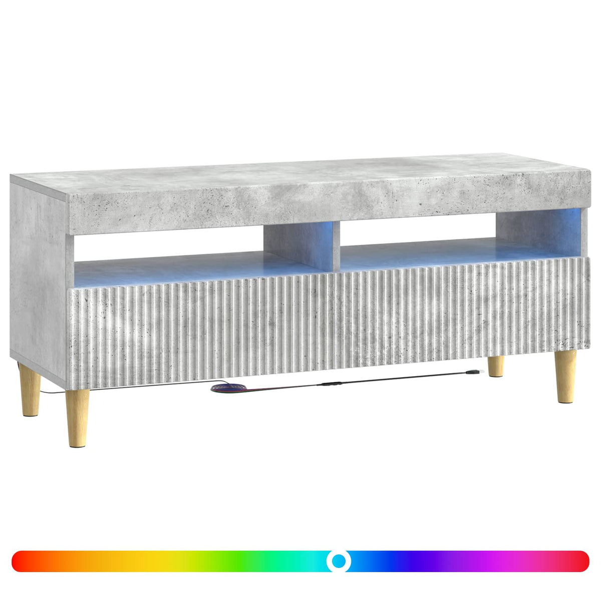 LED-TV-Schrank Betongrau Holzwerkstoff