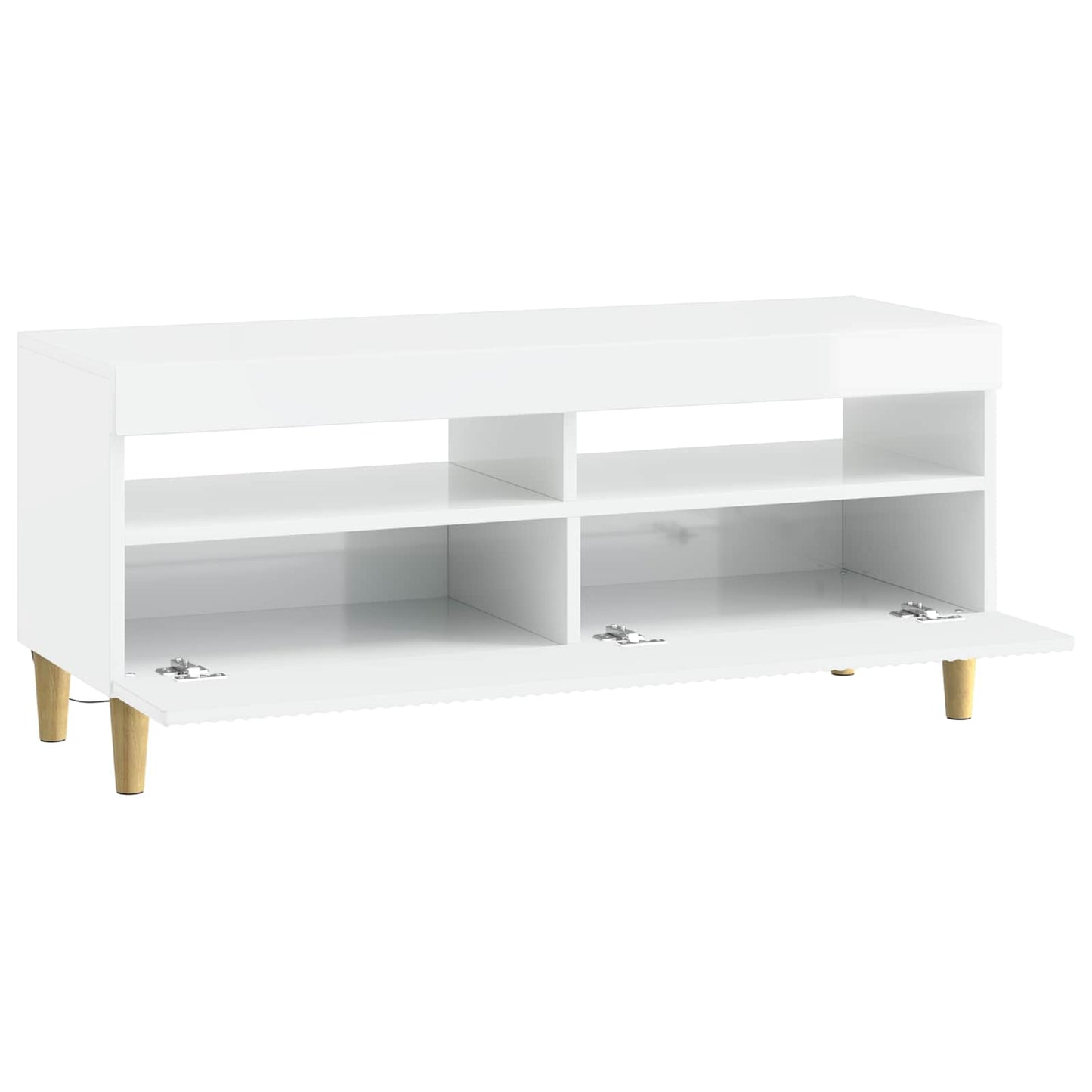 LED-TV-Schrank Hochglanz Weiß Holzwerkstoff