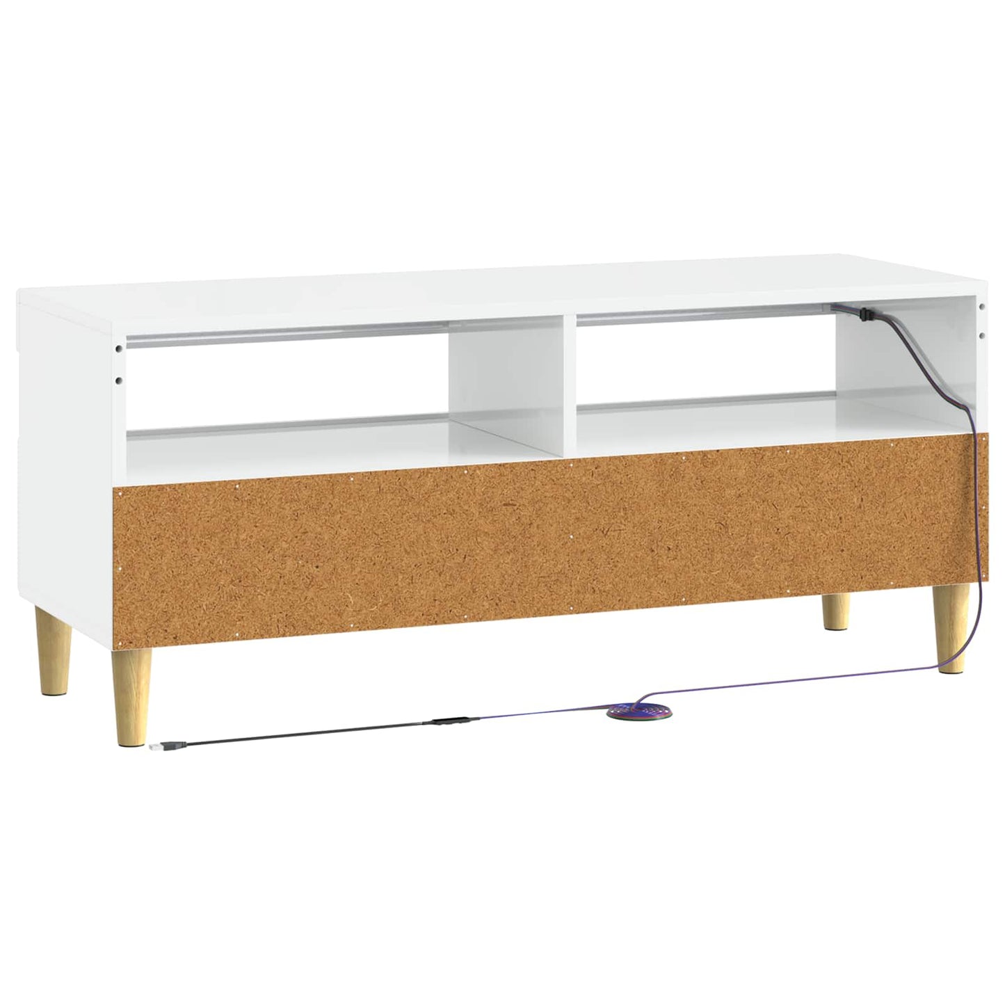 LED-TV-Schrank Hochglanz Weiß Holzwerkstoff