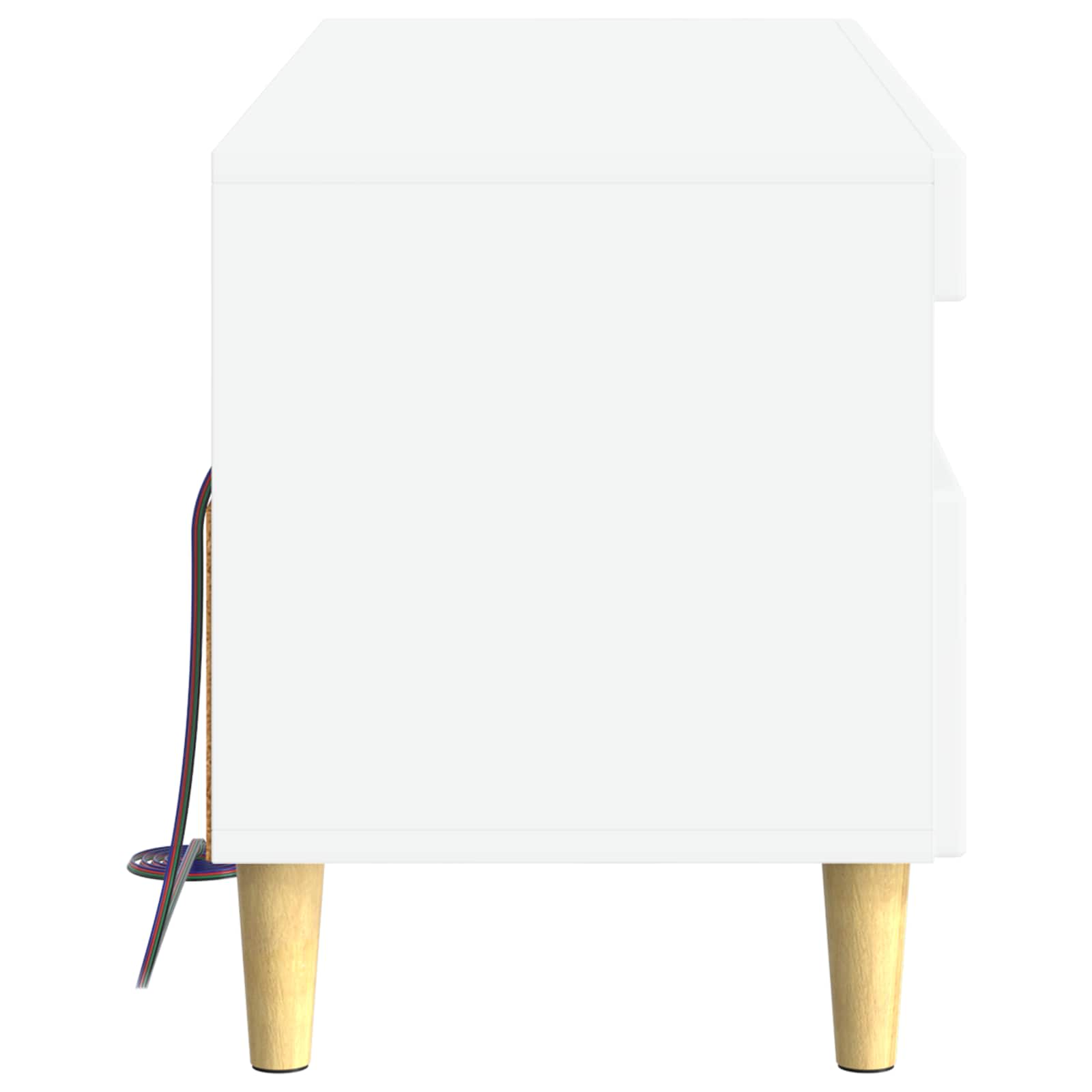 LED-TV-Schrank Hochglanz Weiß Holzwerkstoff