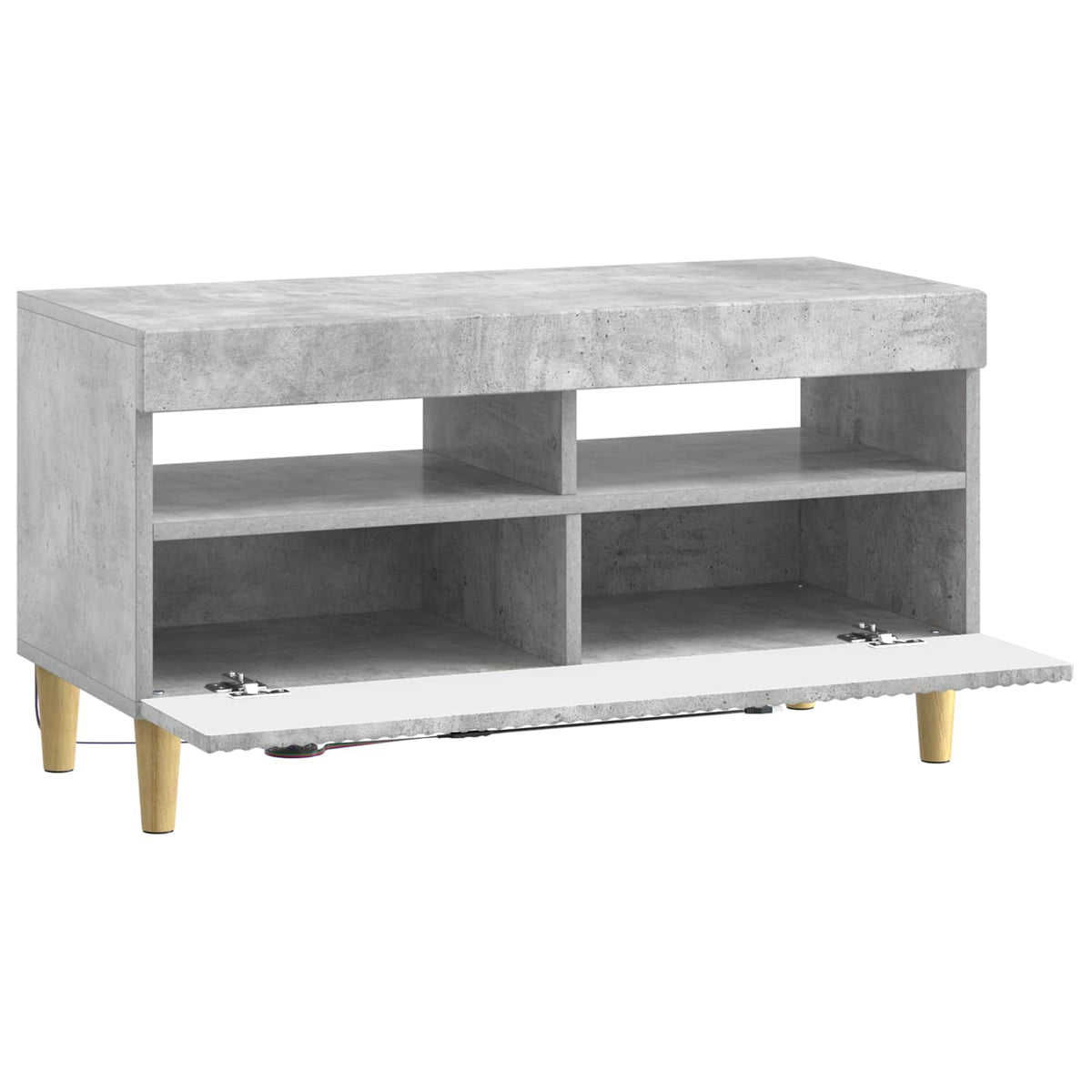 LED-TV-Schrank Betongrau Holzwerkstoff