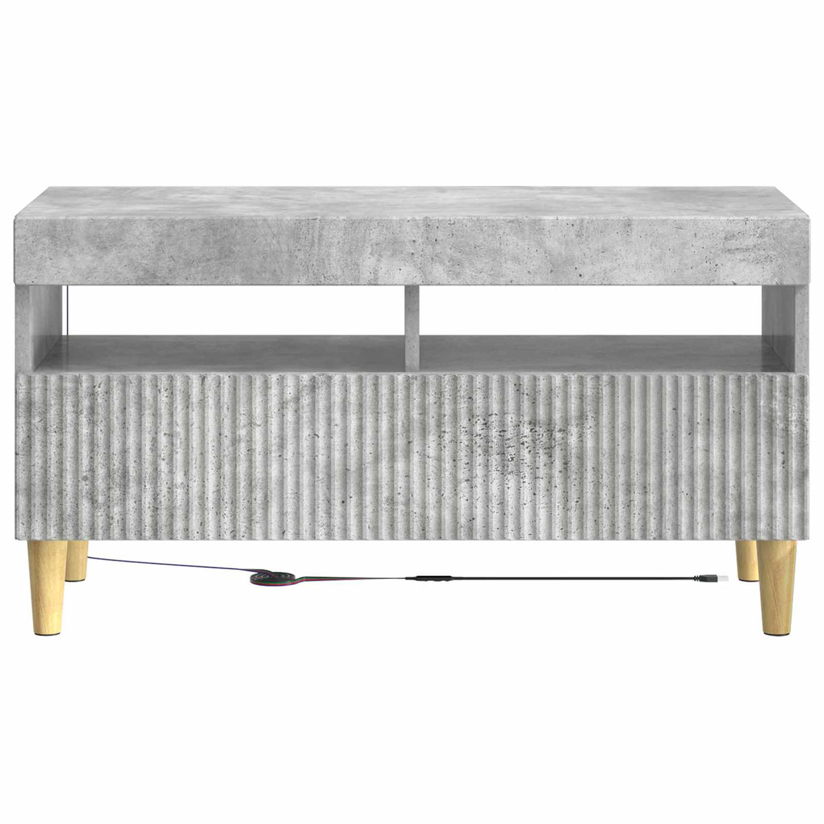 LED-TV-Schrank Betongrau Holzwerkstoff