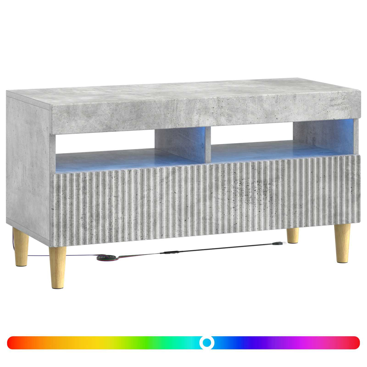 LED-TV-Schrank Betongrau Holzwerkstoff