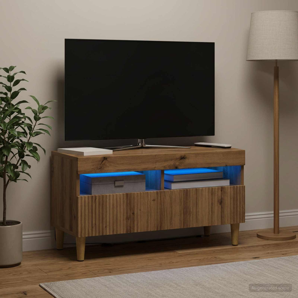 LED-TV-Schrank Artisan-Eiche Holzwerkstoff