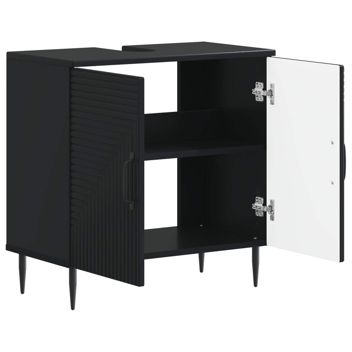 Waschbeckenschrank HAARLEM Schwarz 59,5 x 31,5 x 59 cm