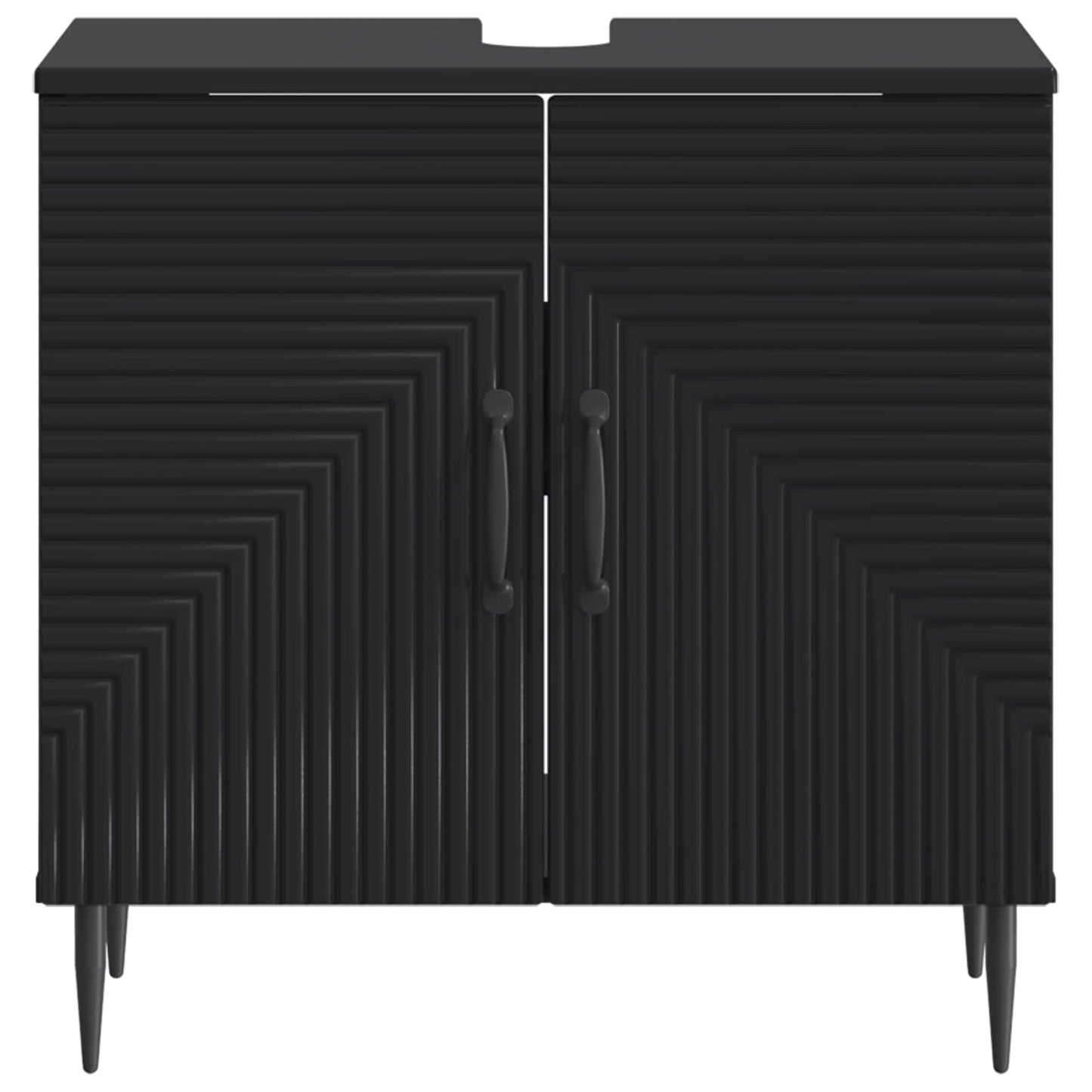 Waschbeckenschrank HAARLEM Schwarz 59,5 x 31,5 x 59 cm