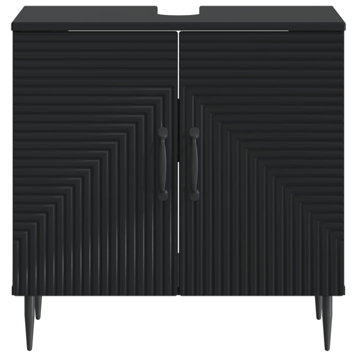 Waschbeckenschrank HAARLEM Schwarz 59,5 x 31,5 x 59 cm