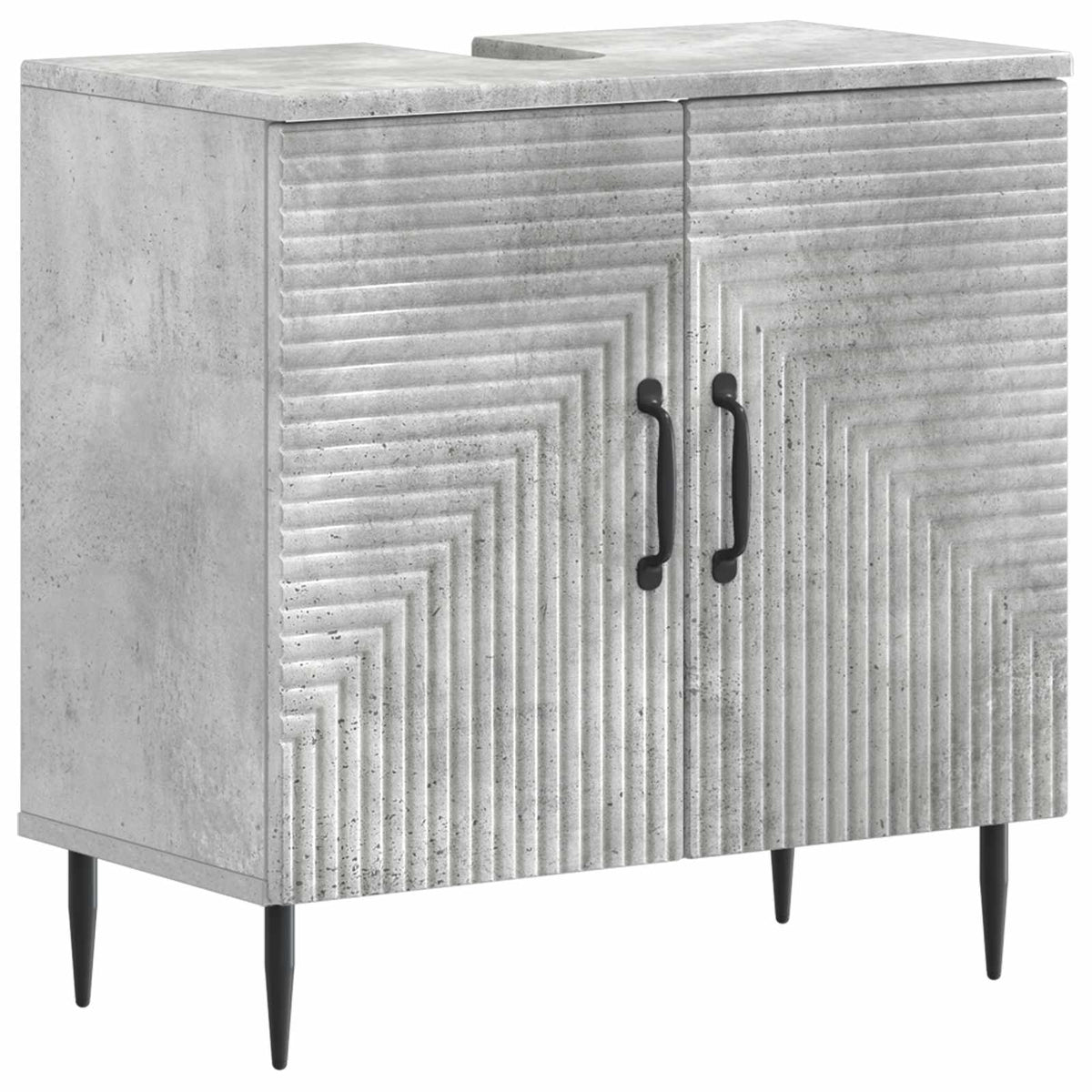 Waschbeckenschrank HAARLEM Betongrau 59,5 x 31,5 x 59 cm
