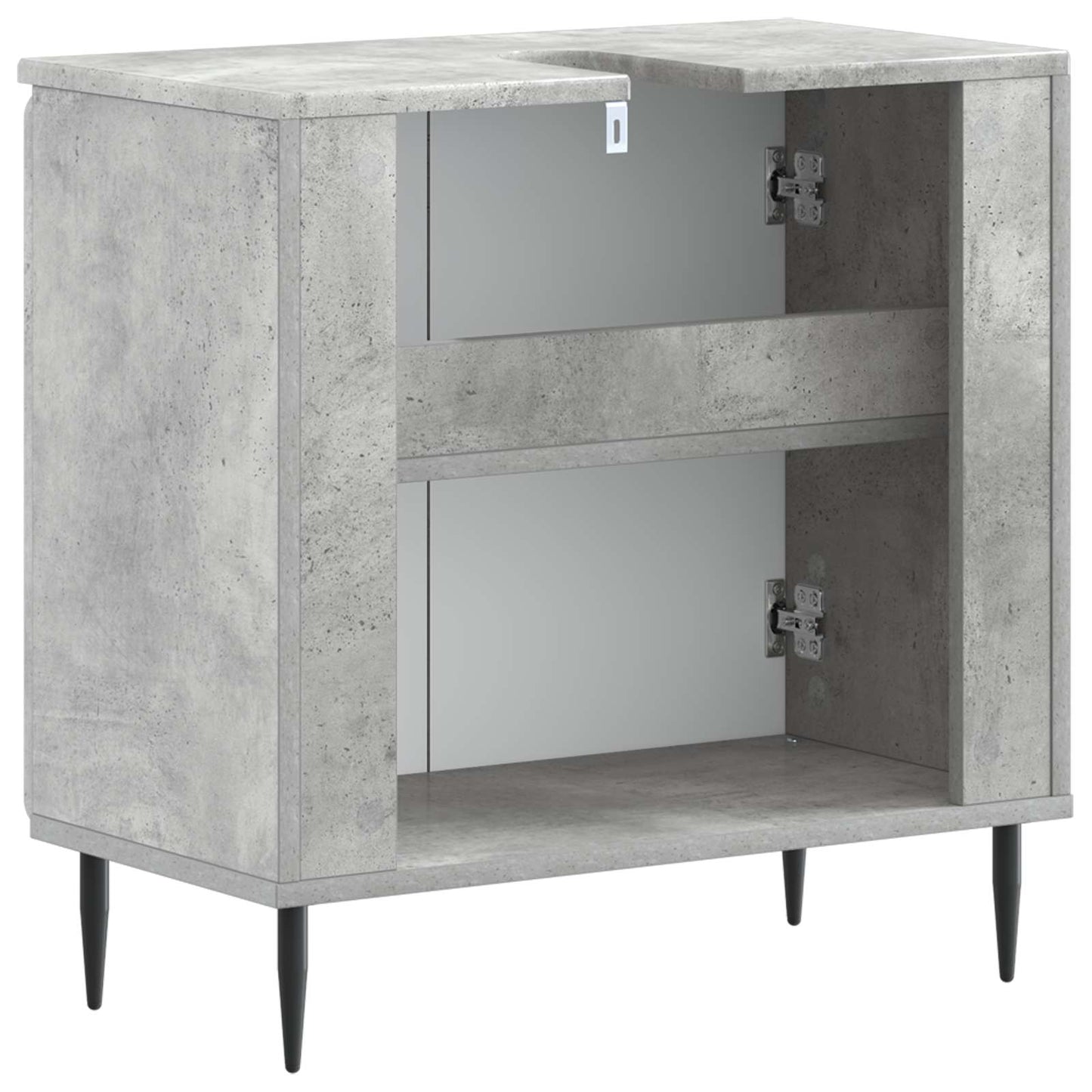 Waschbeckenschrank HAARLEM Betongrau 59,5 x 31,5 x 59 cm