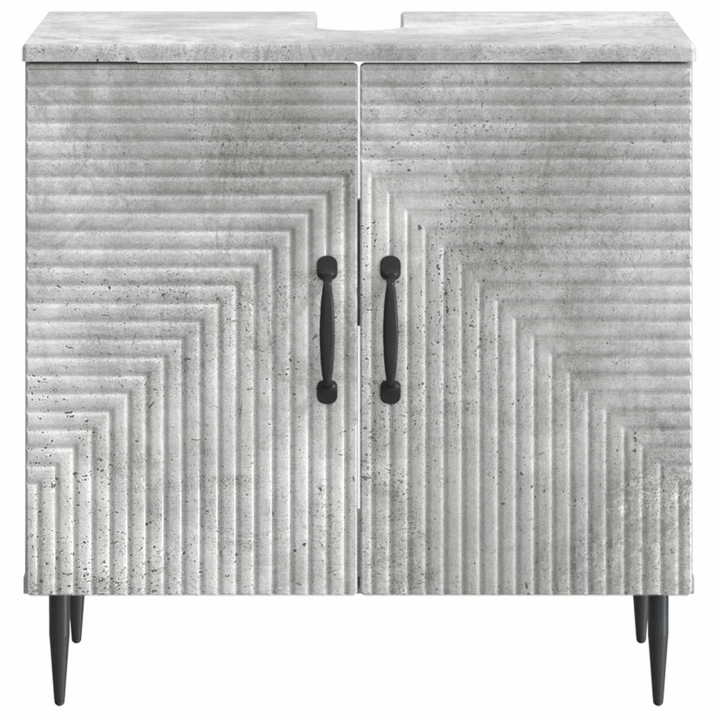 Waschbeckenschrank HAARLEM Betongrau 59,5 x 31,5 x 59 cm
