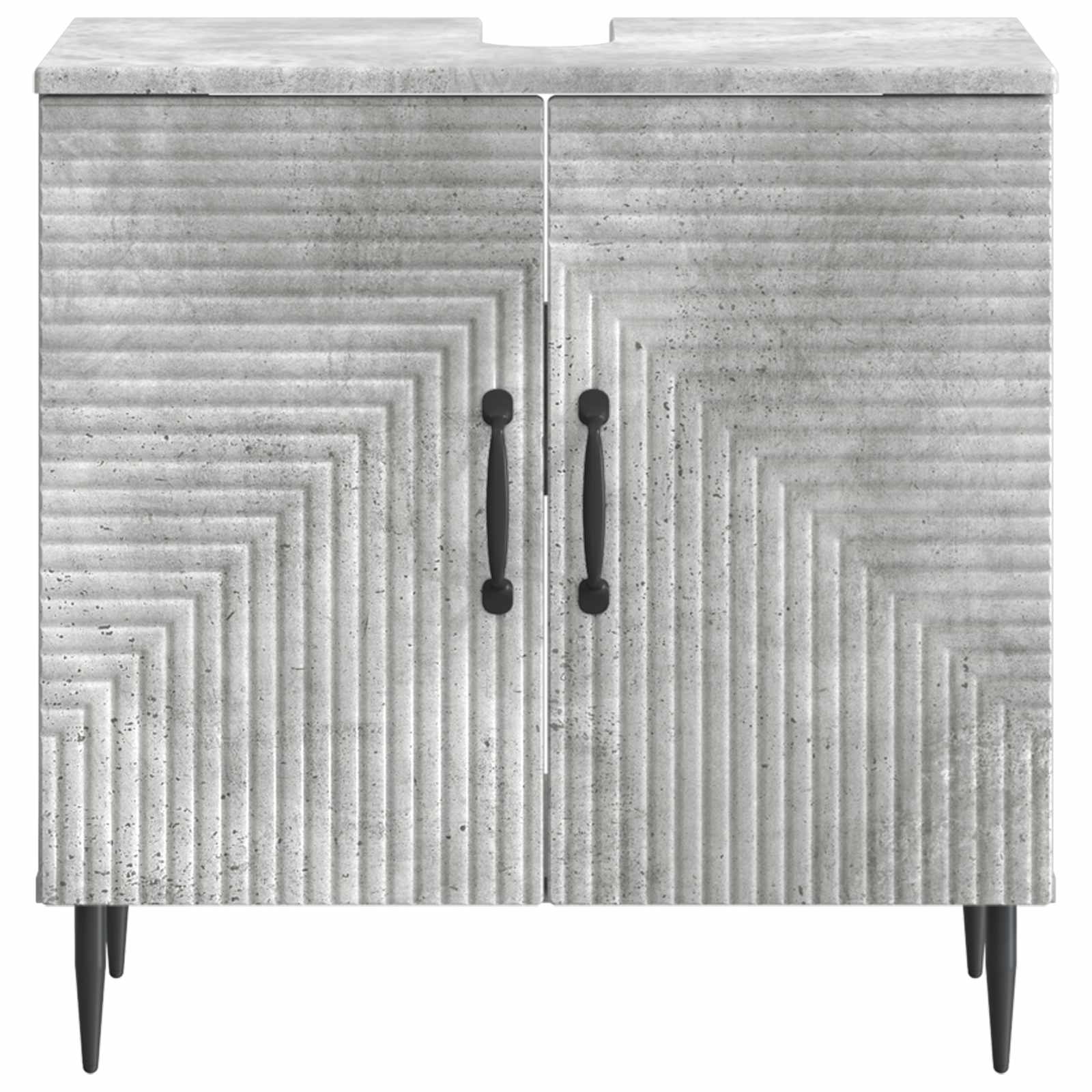 Waschbeckenschrank HAARLEM Betongrau 59,5 x 31,5 x 59 cm