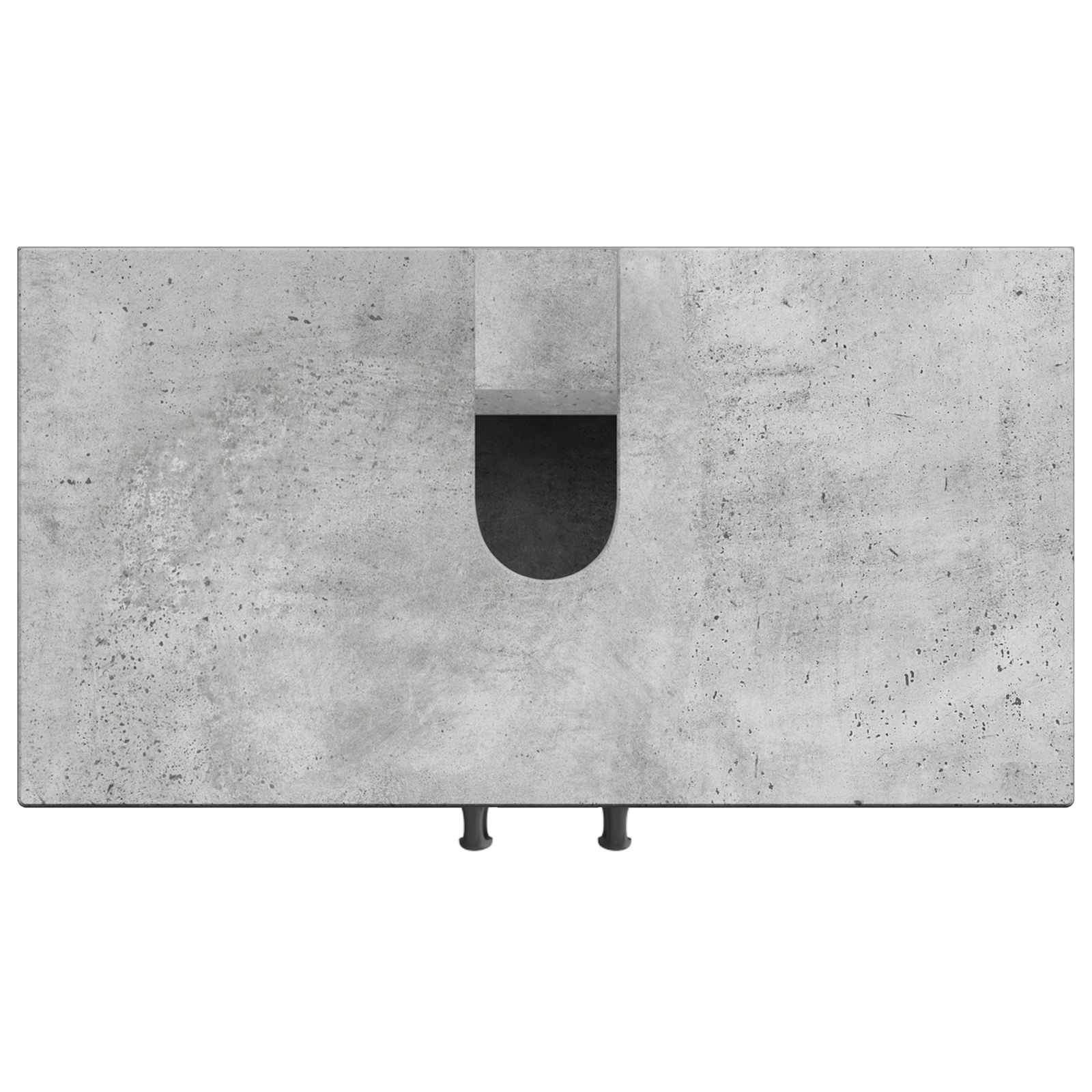 Waschbeckenschrank HAARLEM Betongrau 59,5 x 31,5 x 59 cm
