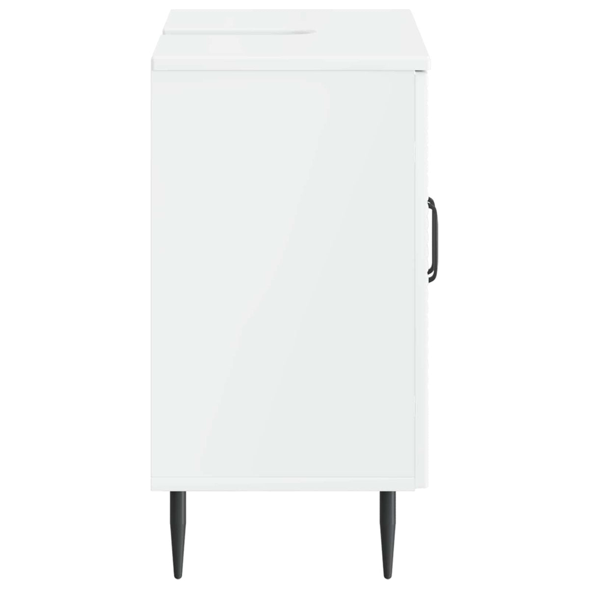 Waschbeckenschrank HAARLEM Hochglanz Weiß 59,5 x 31,5 x 59 cm