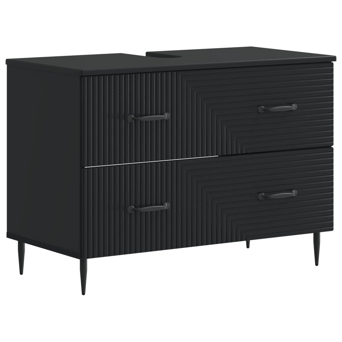 Waschbeckenschrank HAARLEM Schwarz 82 x 41 x 58,5 cm
