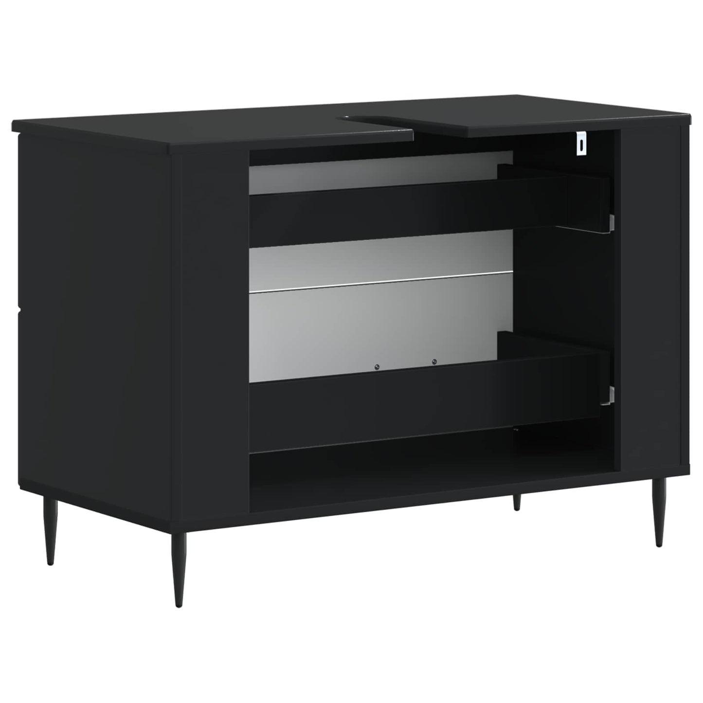 Waschbeckenschrank HAARLEM Schwarz 82 x 41 x 58,5 cm