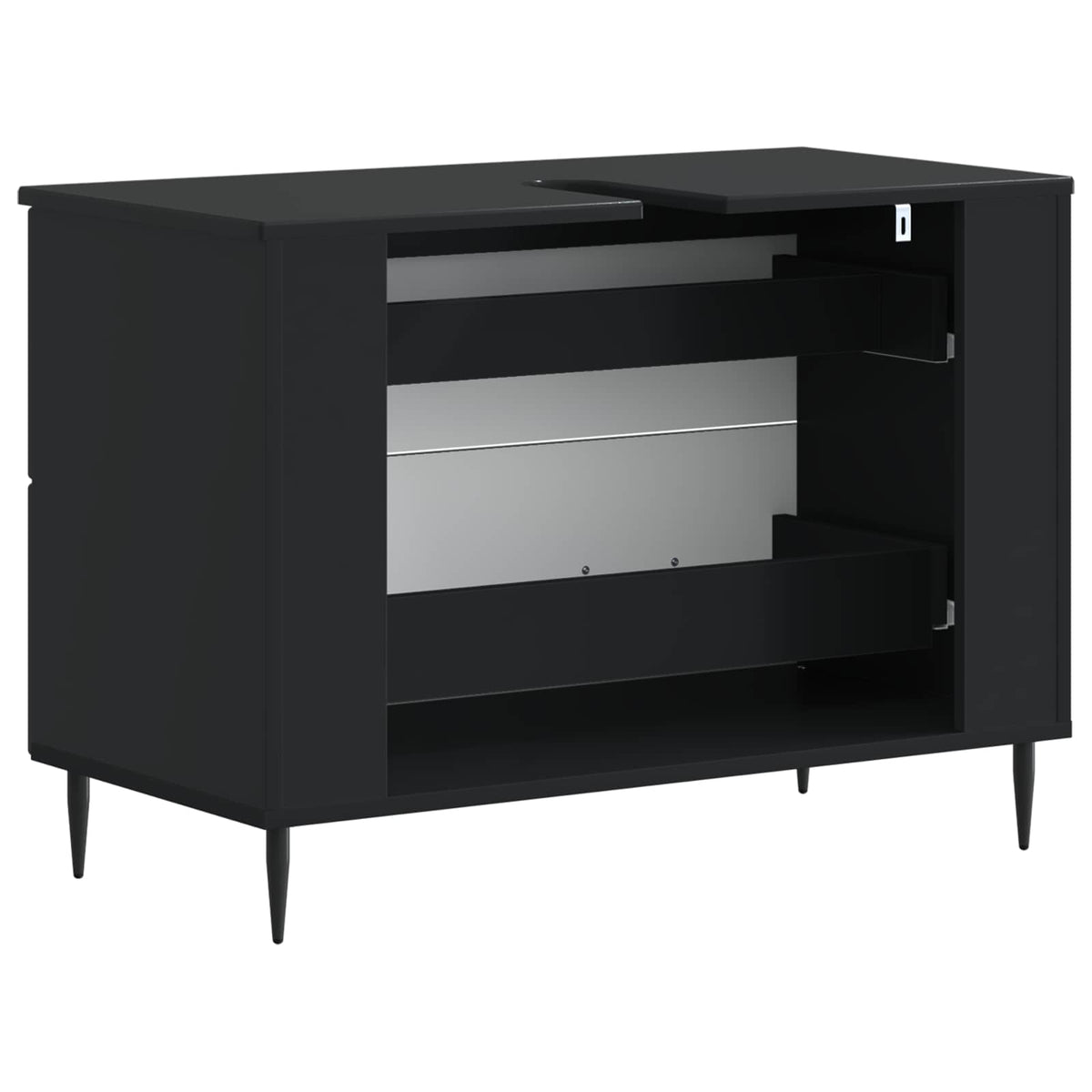 Waschbeckenschrank HAARLEM Schwarz 82 x 41 x 58,5 cm