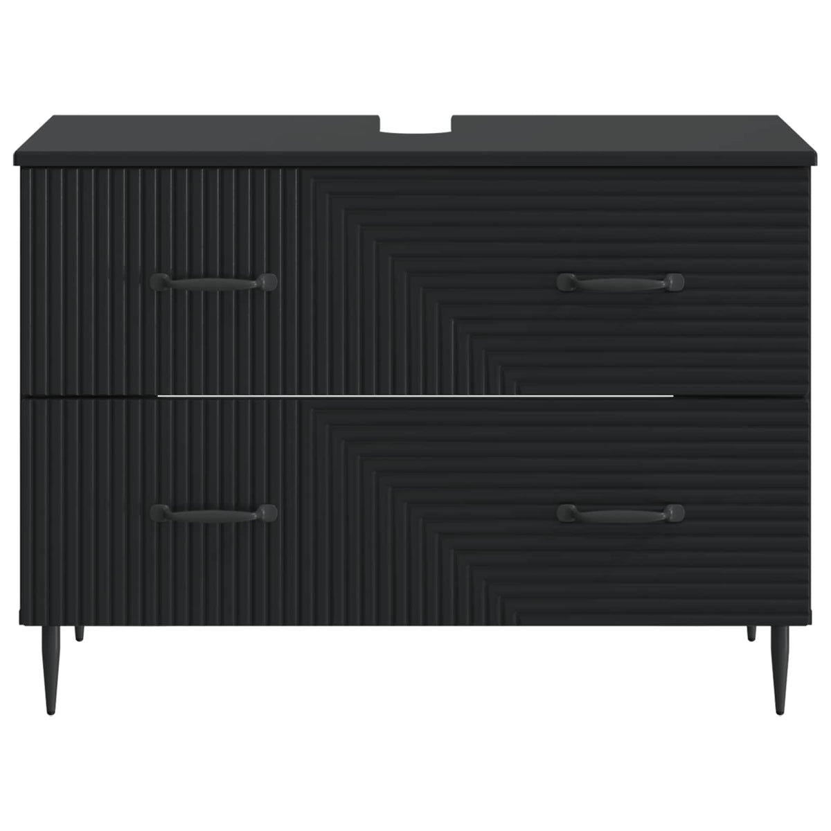 Waschbeckenschrank HAARLEM Schwarz 82 x 41 x 58,5 cm