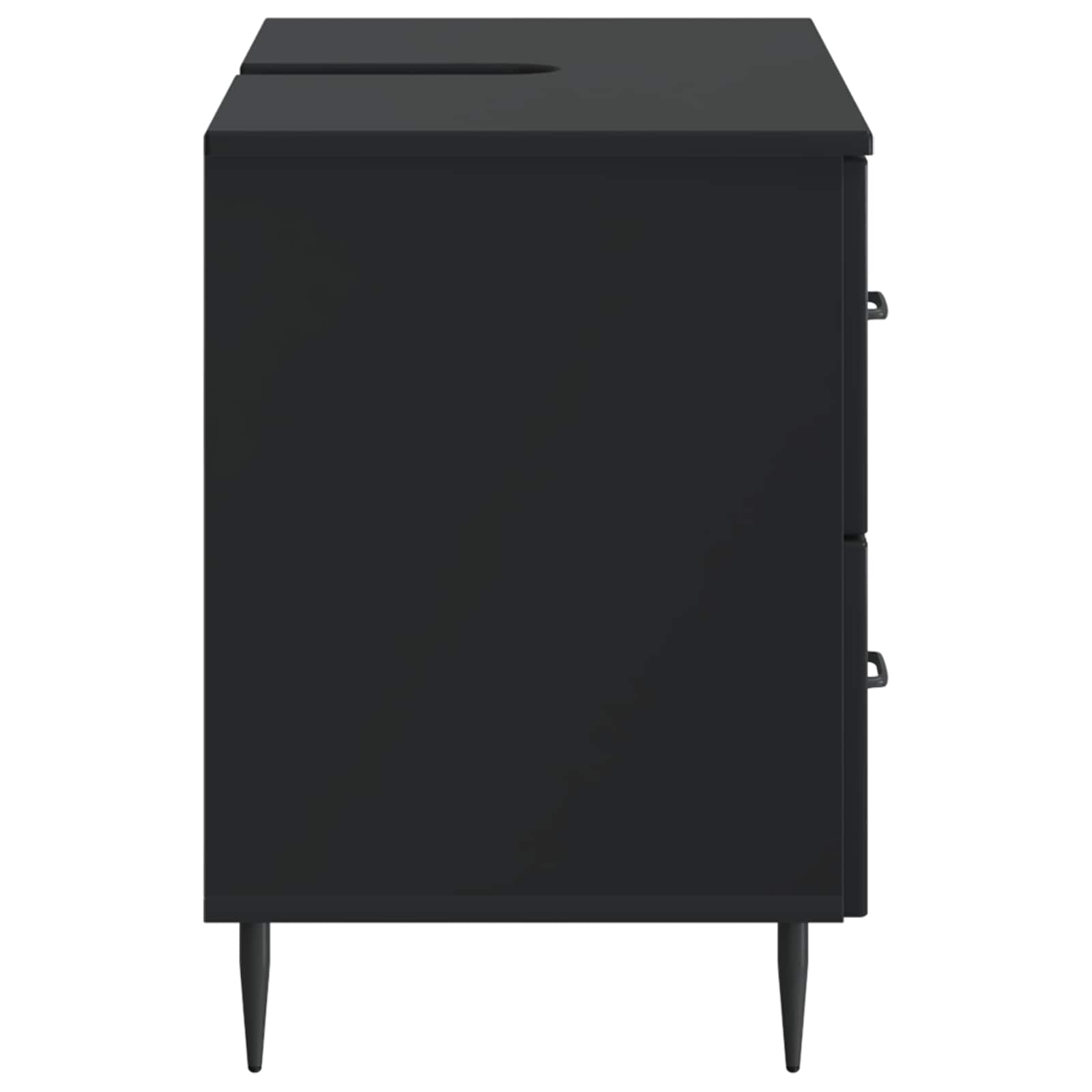 Waschbeckenschrank HAARLEM Schwarz 82 x 41 x 58,5 cm