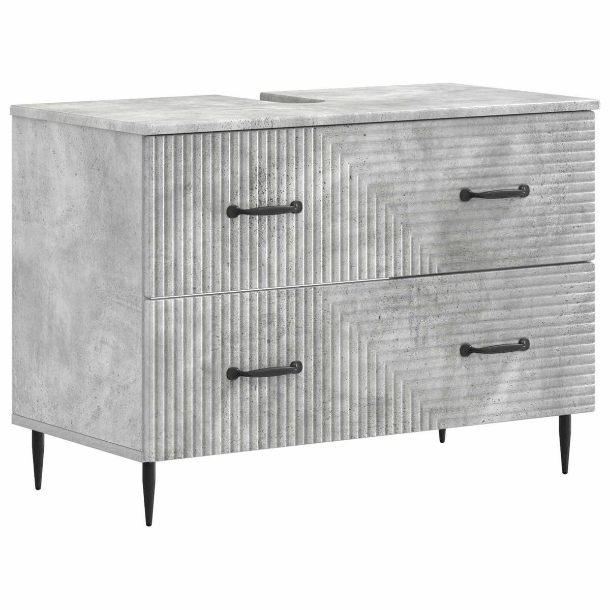 Waschbeckenschrank HAARLEM Betongrau 82 x 41 x 58,5 cm