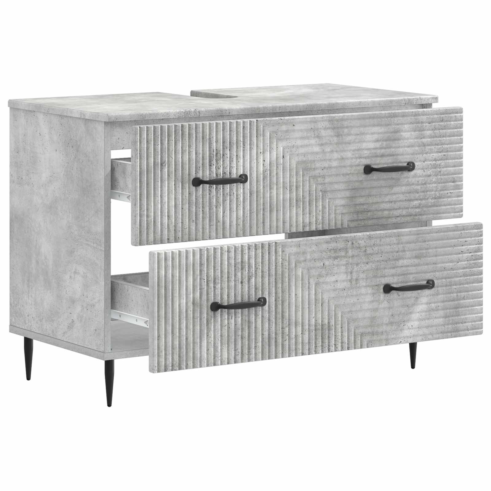 Waschbeckenschrank HAARLEM Betongrau 82 x 41 x 58,5 cm