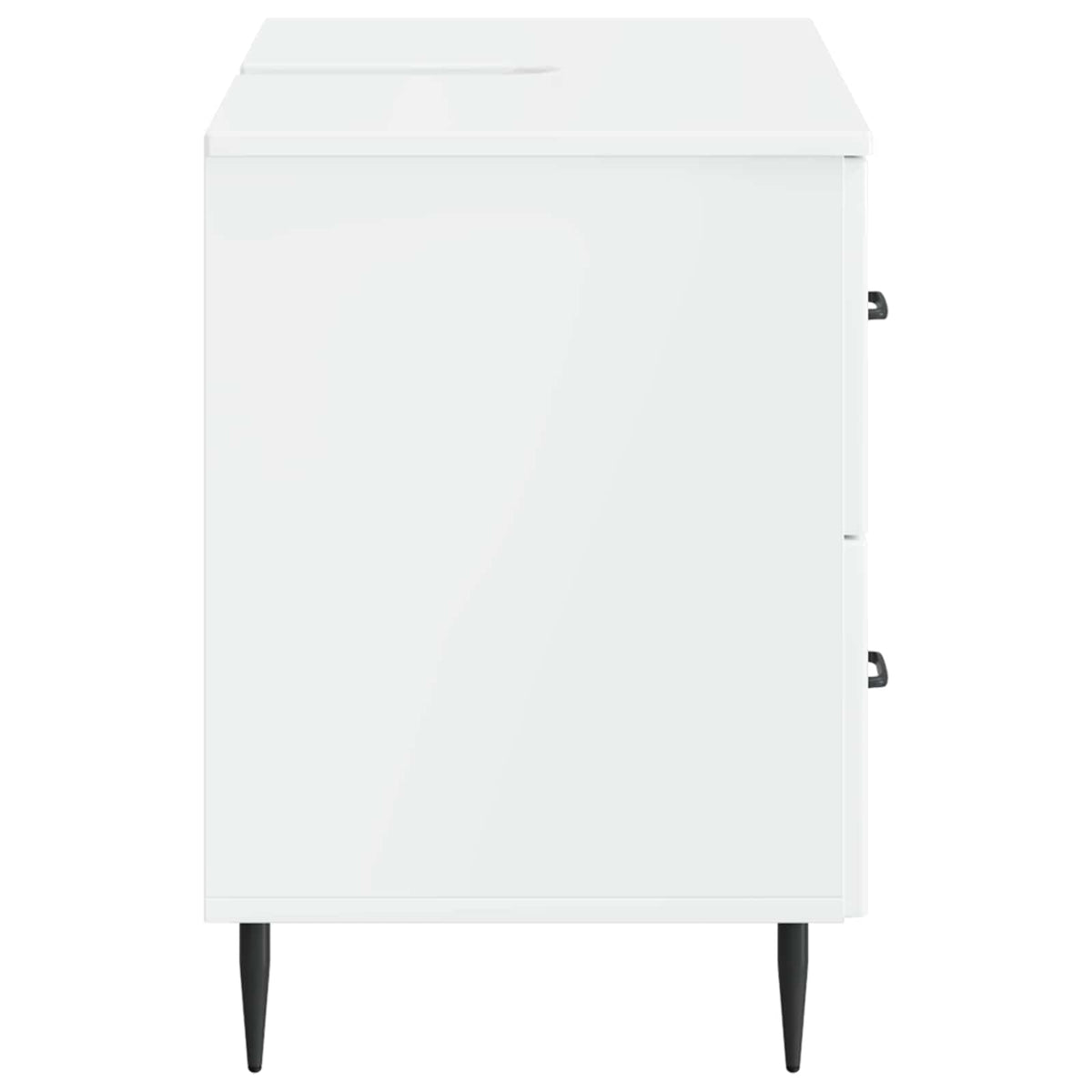 Waschbeckenschrank HAARLEM Hochglanz Weiß 82 x 41 x 58,5 cm