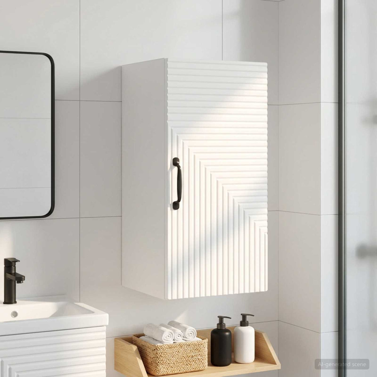 Badezimmer-Wandschrank HAARLEM Weiß 30 x 31 x 59 cm