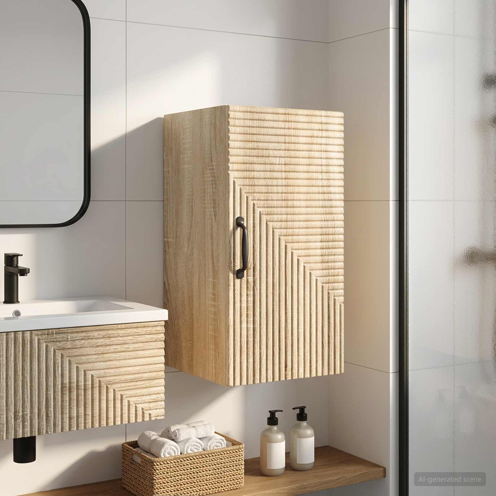 Badezimmer-Wandschrank HAARLEM Sonoma-Eiche 30 x 31 x 59 cm