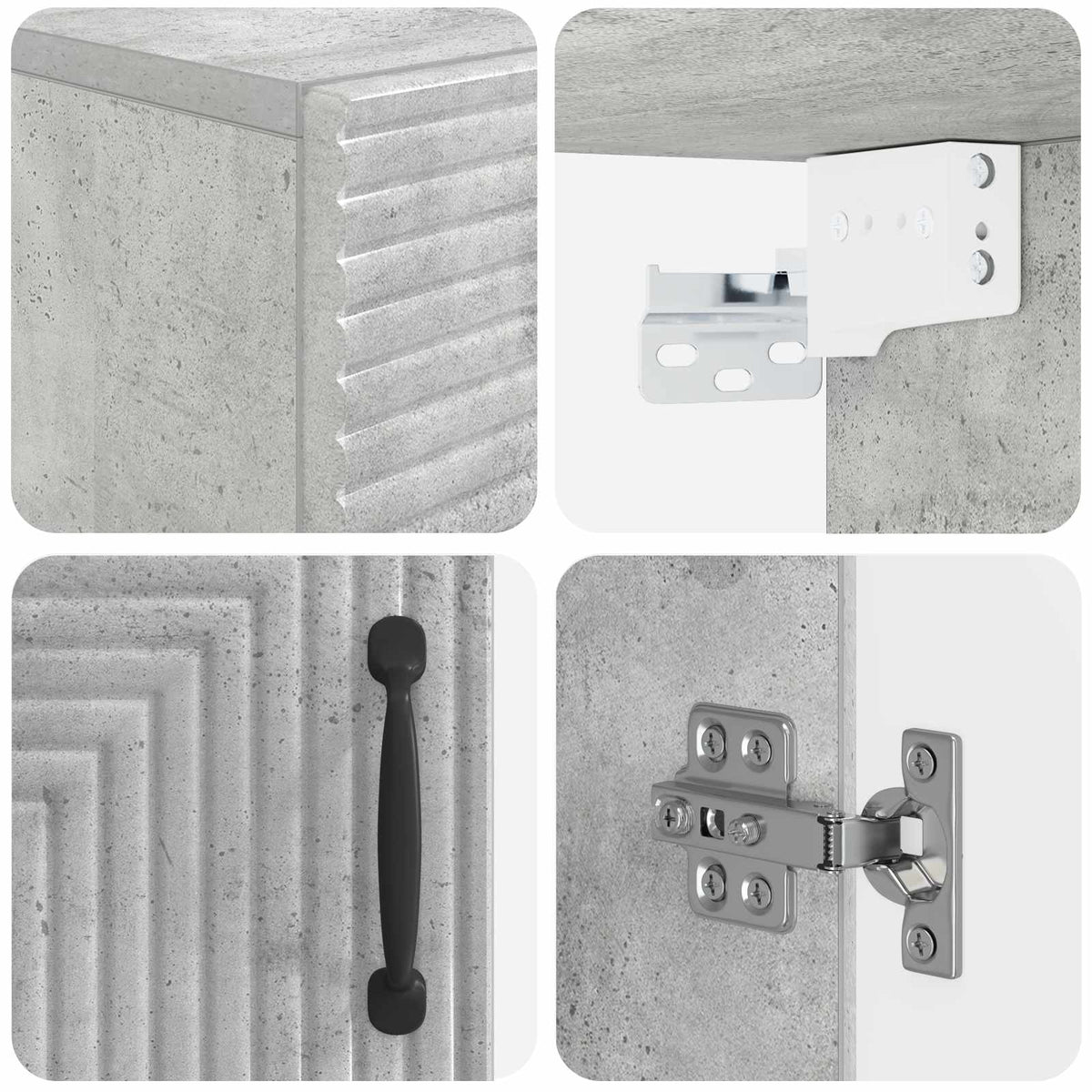 Badezimmer-Wandschrank HAARLEM Betongrau 30 x 31 x 59 cm