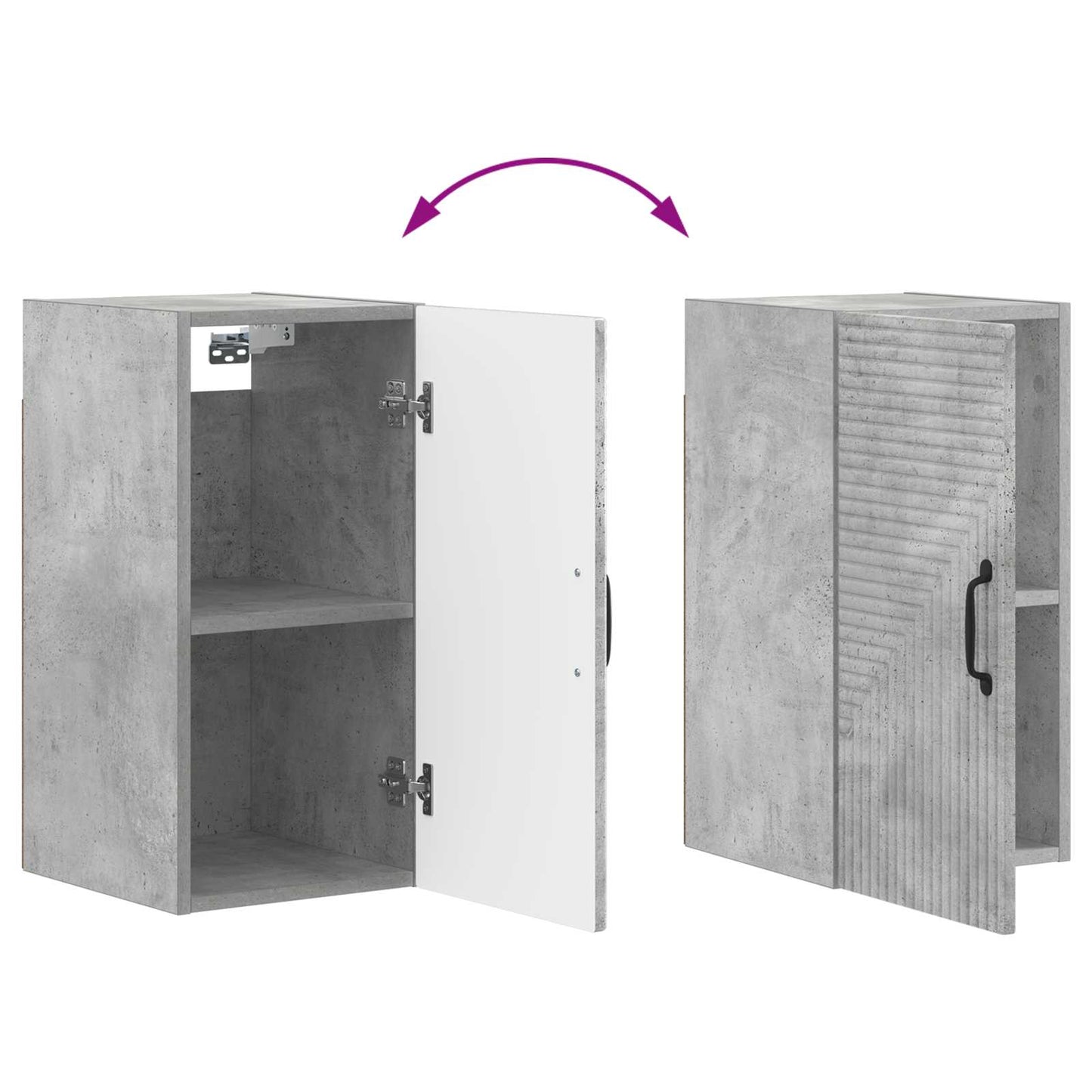Badezimmer-Wandschrank HAARLEM Betongrau 30 x 31 x 59 cm