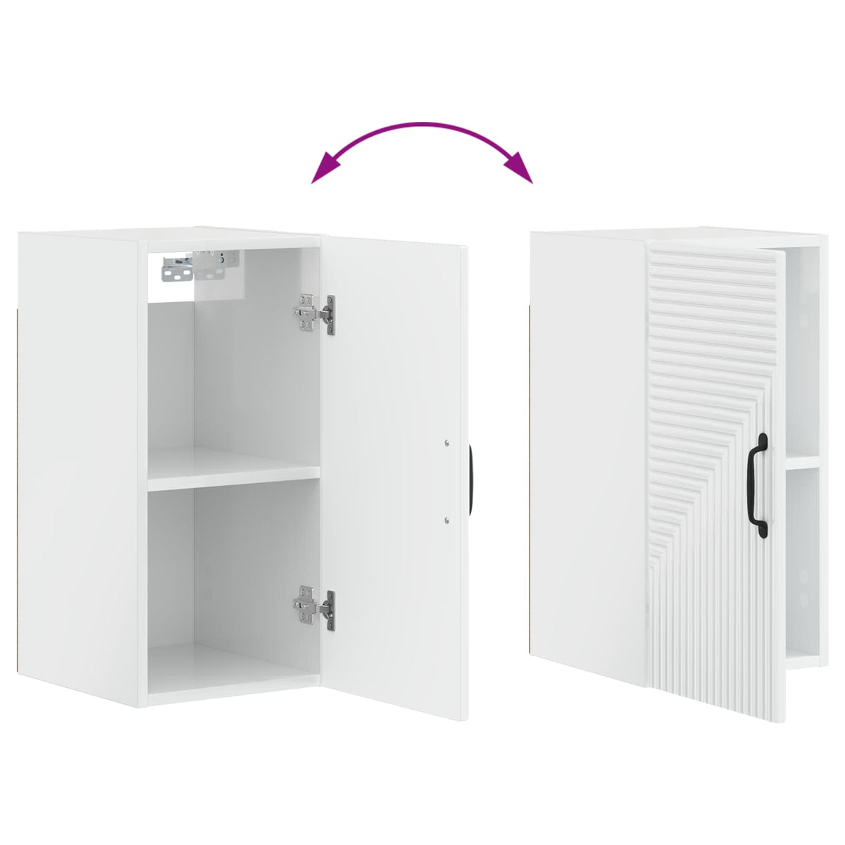 Badezimmer-Wandschrank HAARLEM Hochglanz Weiß 30 x 31 x 59 cm