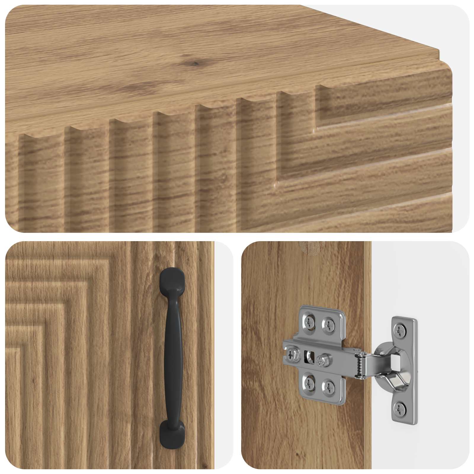Badezimmerschrank mit offenem Regal HAARLEM Artisan-Eiche
