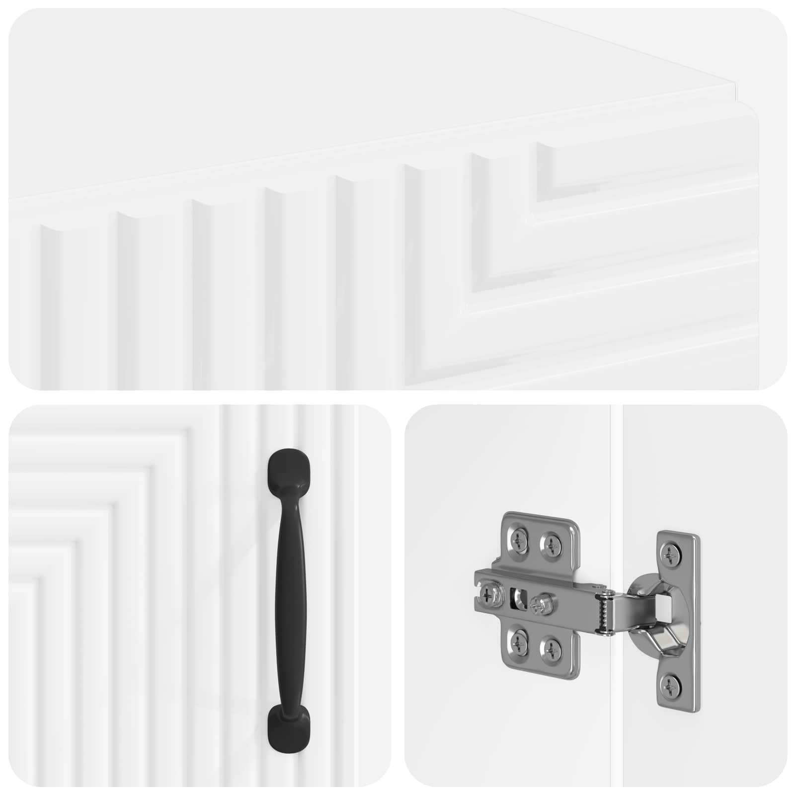 Badezimmer Aufbewahrungsschrank HAARLEM Weiß 30 x 31 x 80 cm