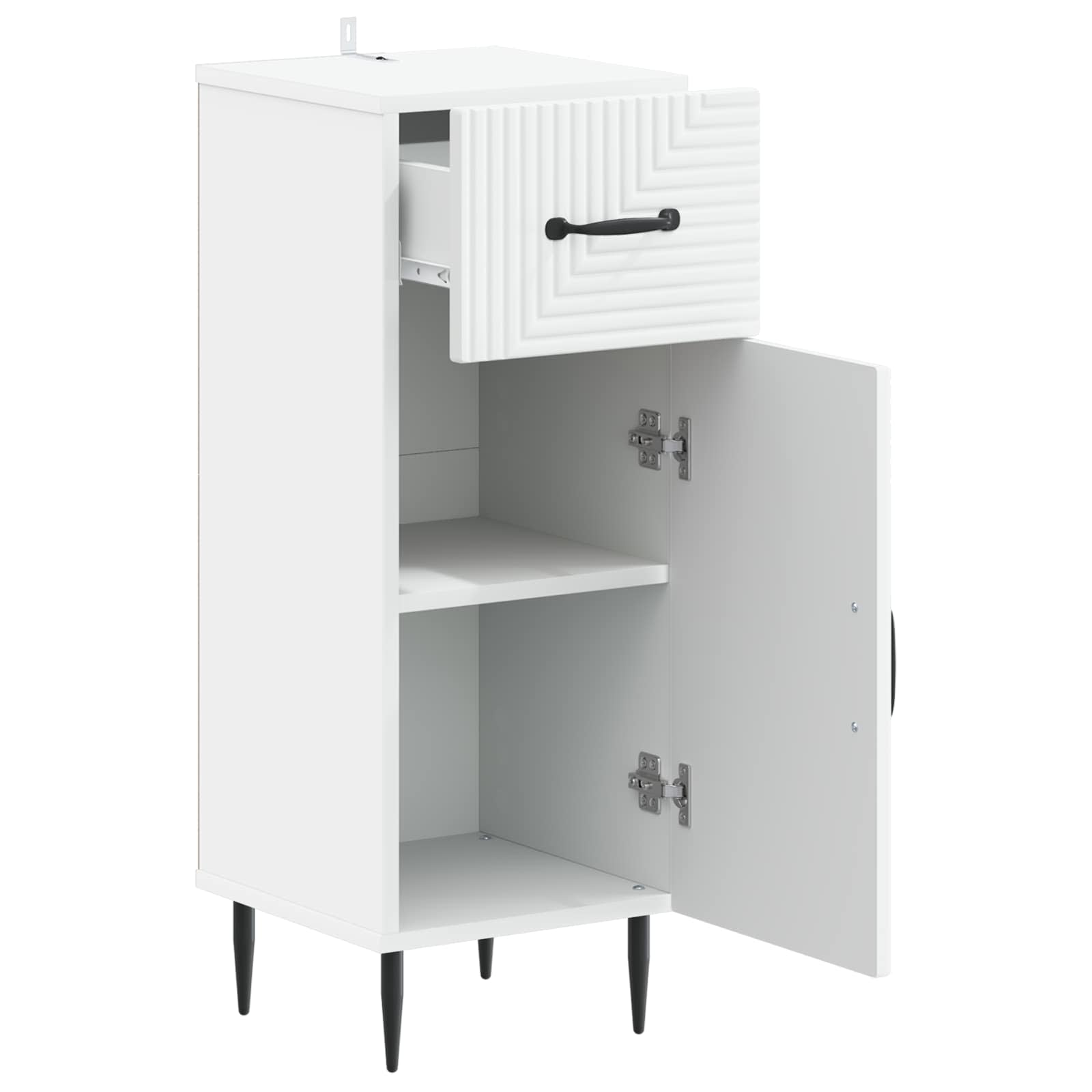 Badezimmer Aufbewahrungsschrank HAARLEM Weiß 30 x 31 x 80 cm