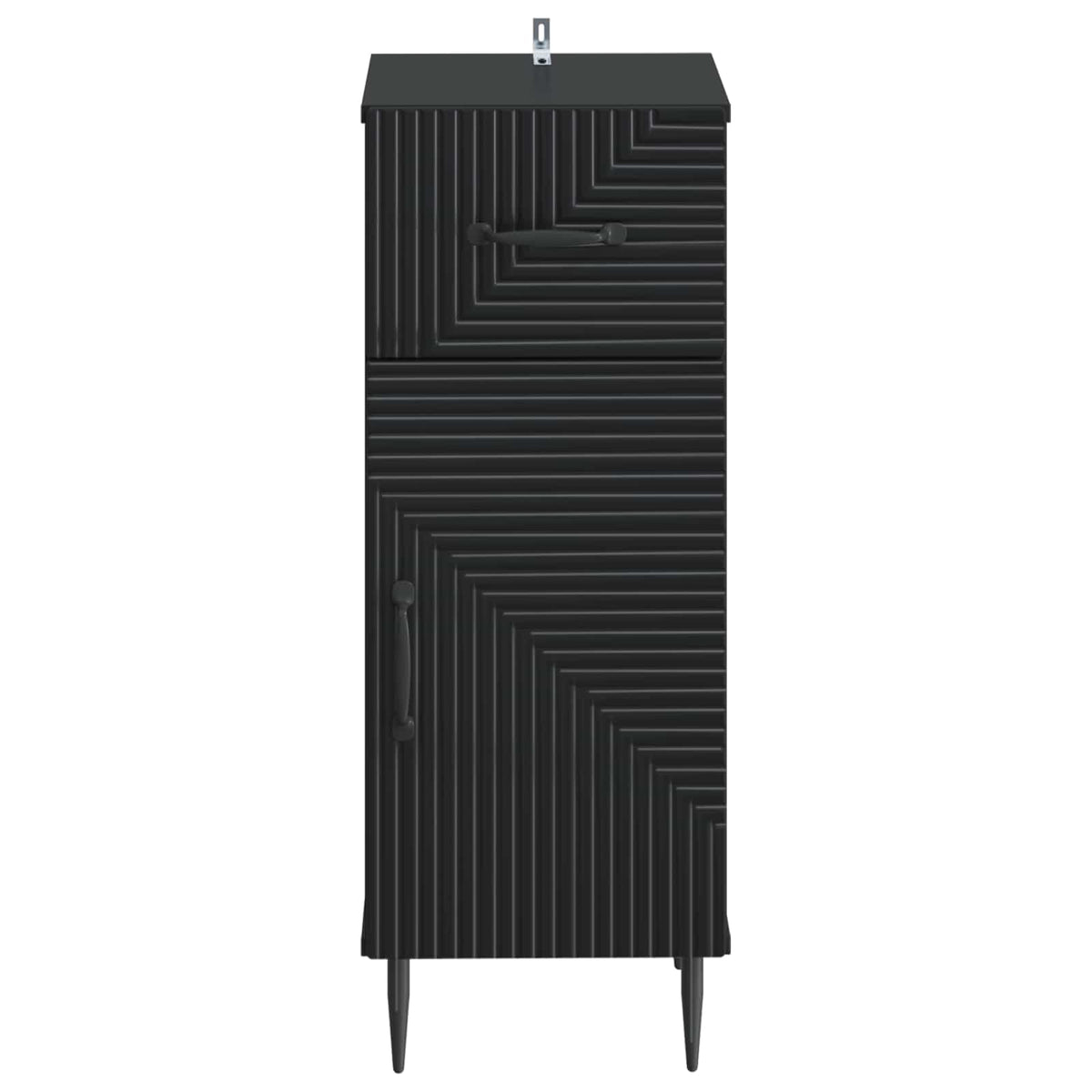 Badezimmer Aufbewahrungsschrank HAARLEM Schwarz 30 x 31 x 80 cm