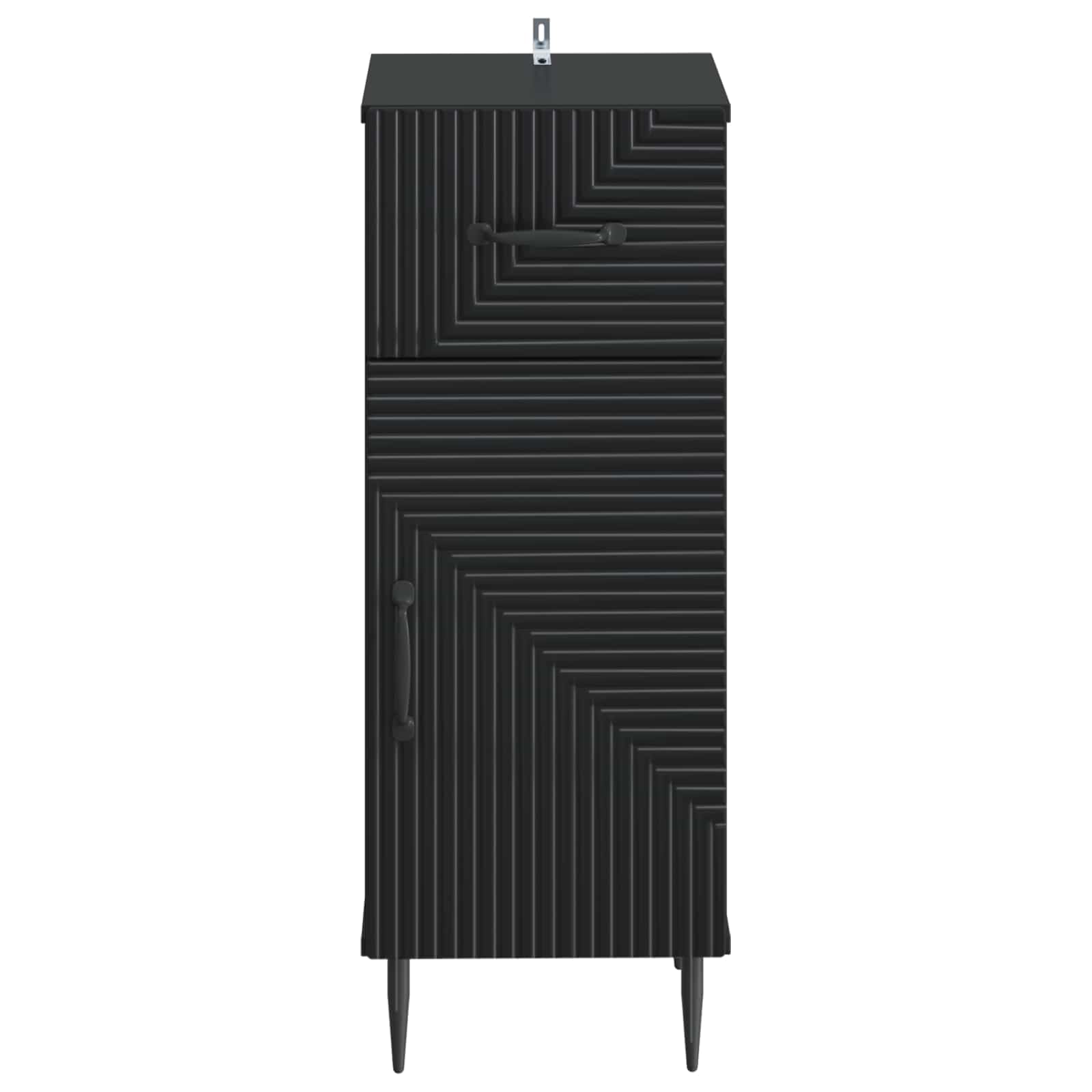 Badezimmer Aufbewahrungsschrank HAARLEM Schwarz 30 x 31 x 80 cm