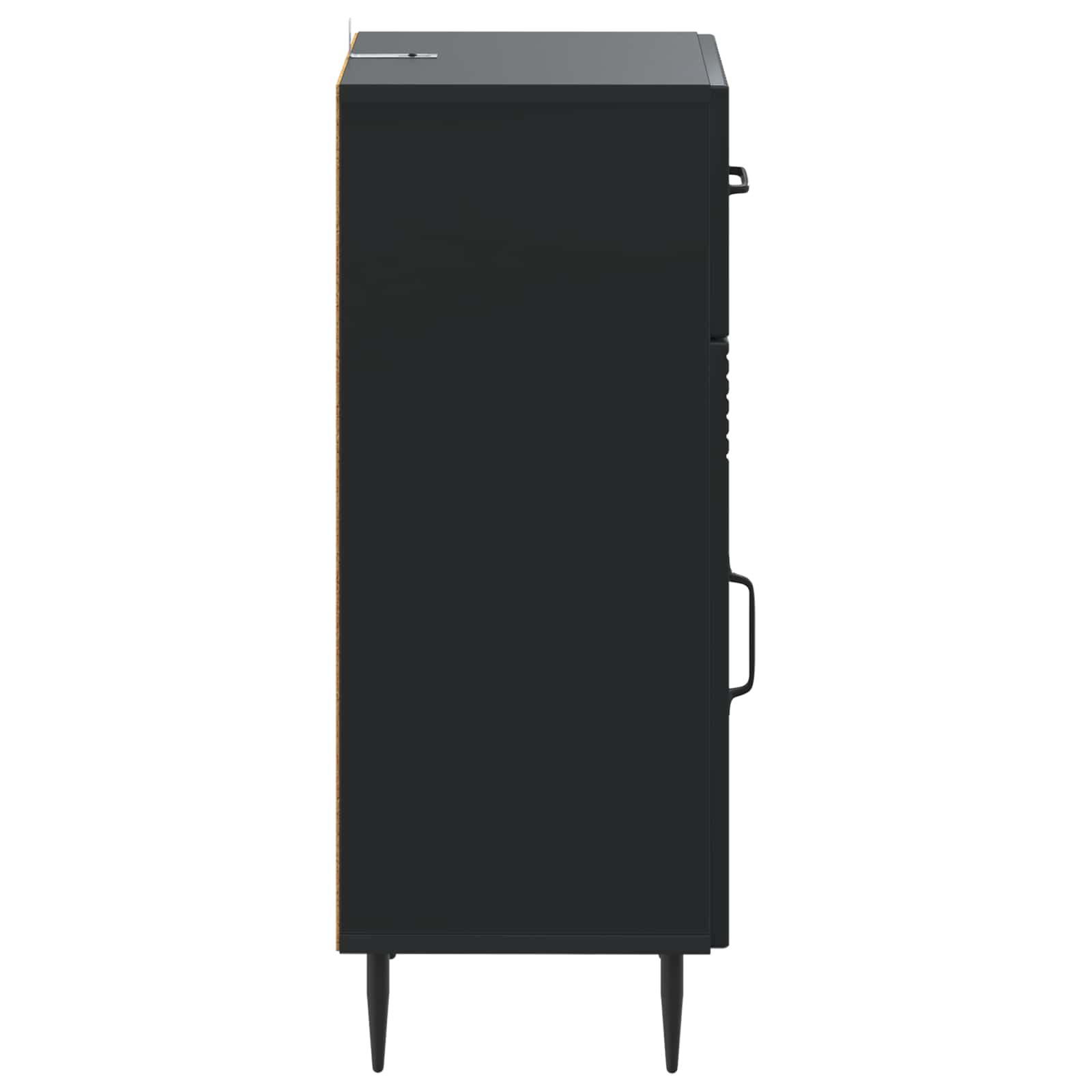 Badezimmer Aufbewahrungsschrank HAARLEM Schwarz 30 x 31 x 80 cm
