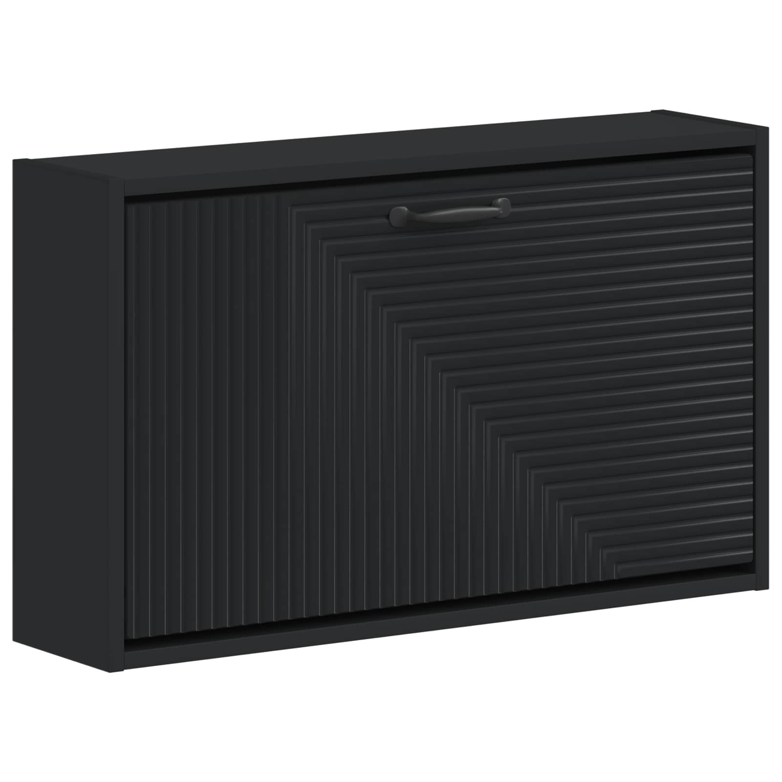 Wandmontierter Schuhschrank HAARLEM 71 x 17 x 43 cm Schwarz