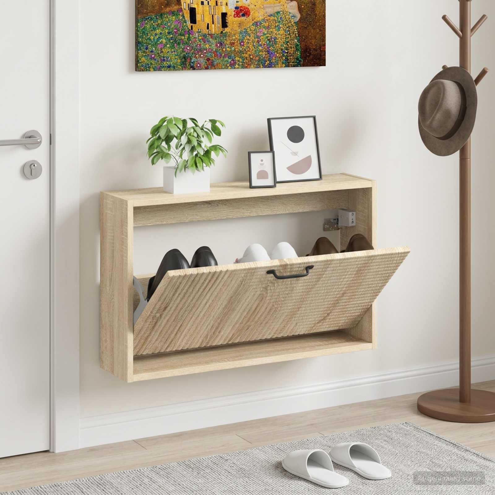 Wandmontierter Schuhschrank HAARLEM 71 x 17 x 43 cm
