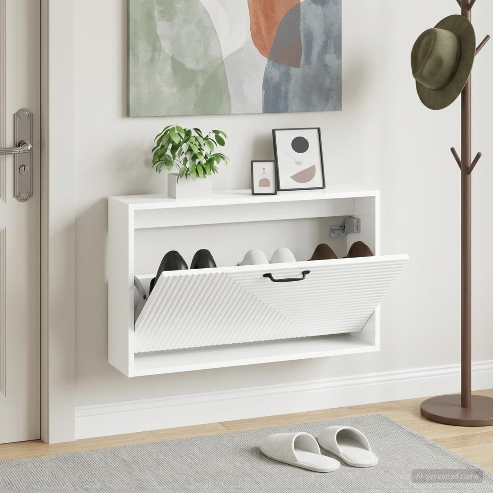 Wandmontierter Schuhschrank HAARLEM 71 x 17 x 43 cm