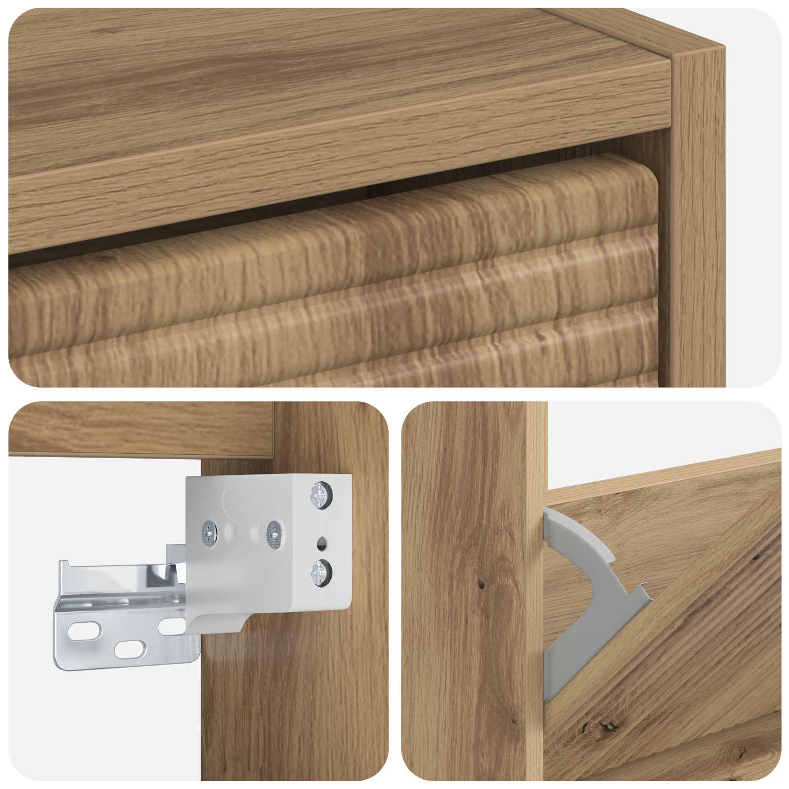 Wandmontierter Schuhschrank HAARLEM 71 x 17 x 43 cm