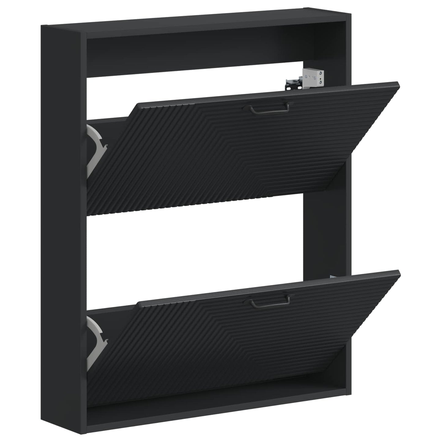 Wandmontierter Schuhschrank HAARLEM 71 x 17 x 86 cm Schwarz