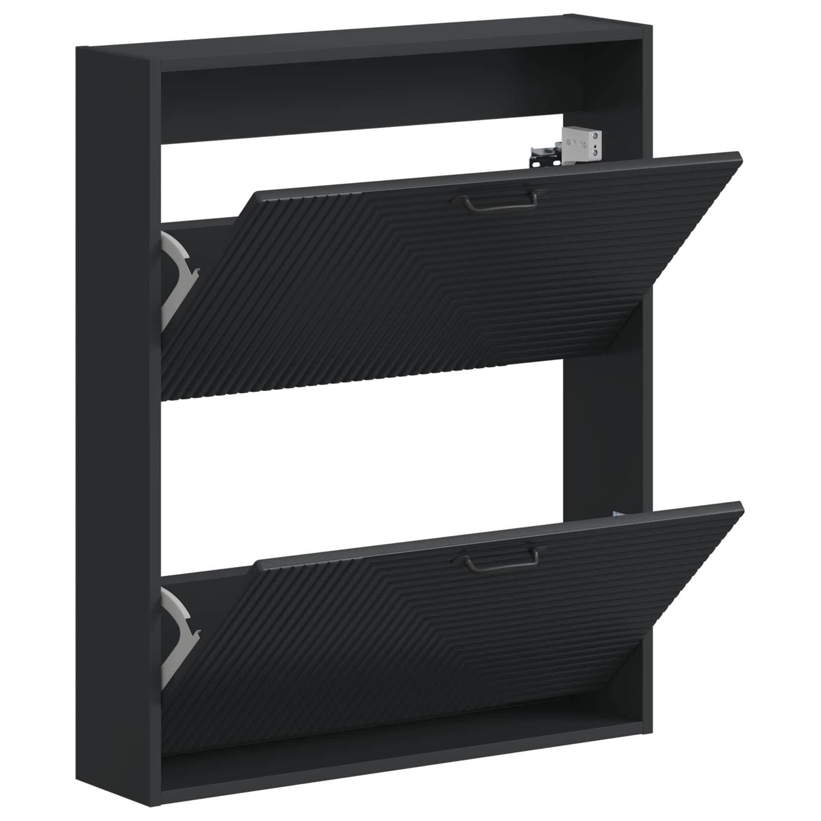 Wandmontierter Schuhschrank HAARLEM 71 x 17 x 86 cm Schwarz