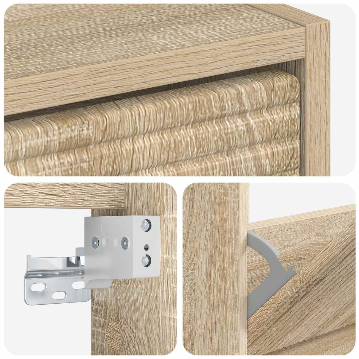 Wandmontierter Schuhschrank HAARLEM 71 x 17 x 86 cm