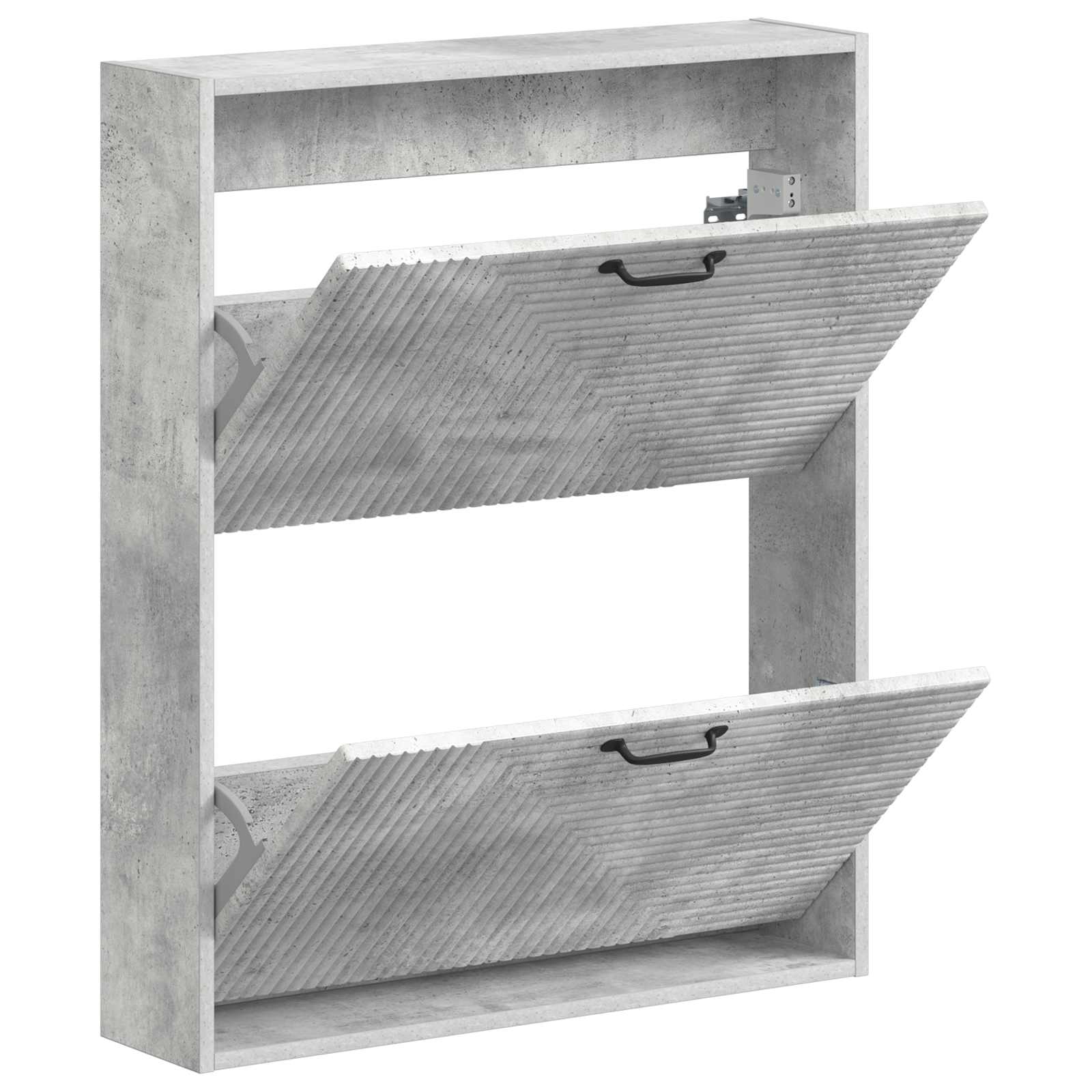Wandmontierter Schuhschrank HAARLEM 71 x 17 x 86 cm Betongrau